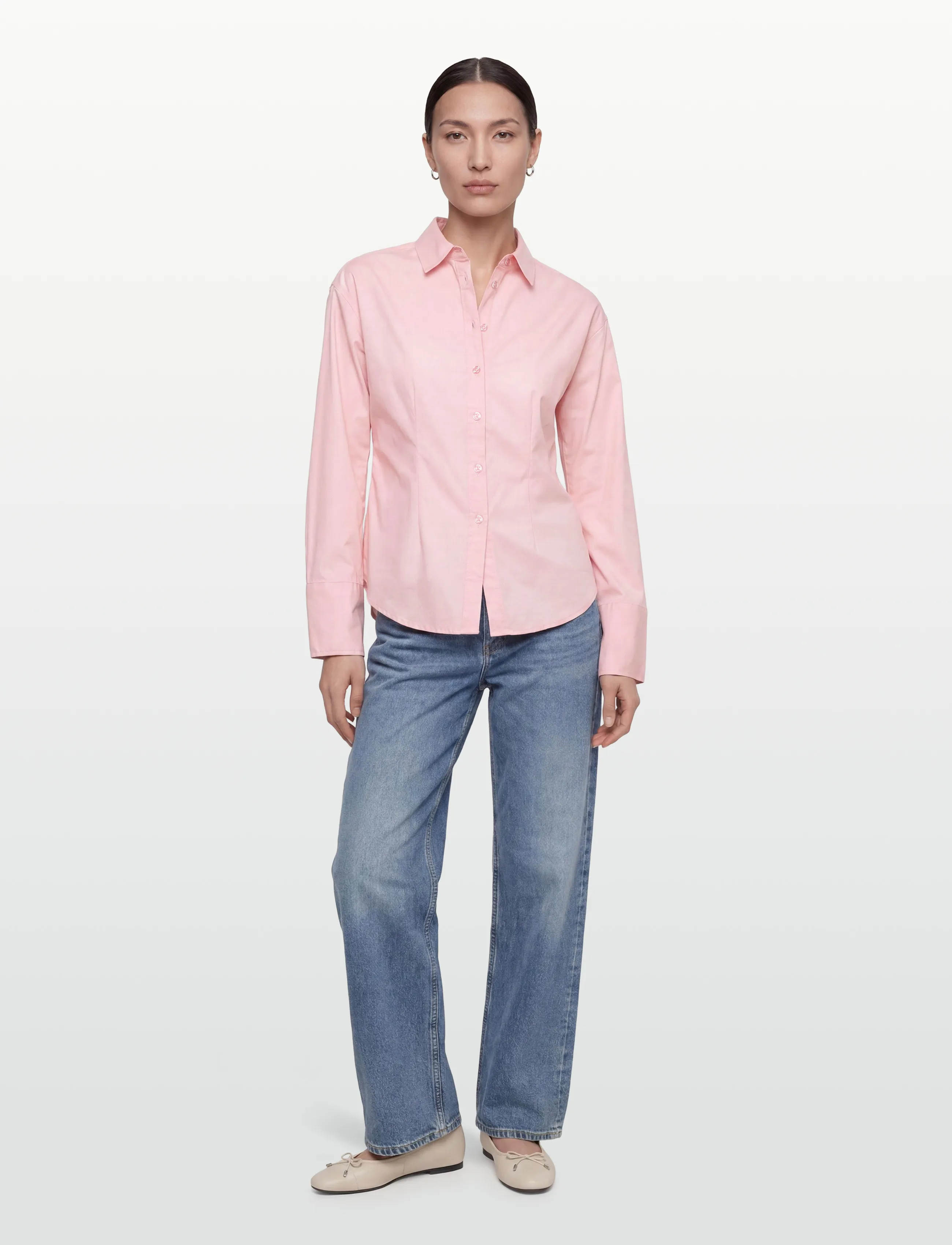Gina Tricot Shaped blouse - Hemden - LT PINK / pink/rose