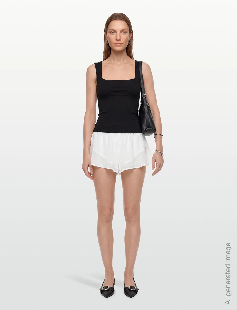 Gina Tricot - Chiffon loungewear shorts - casual szorty - gardenia (1496) - 0