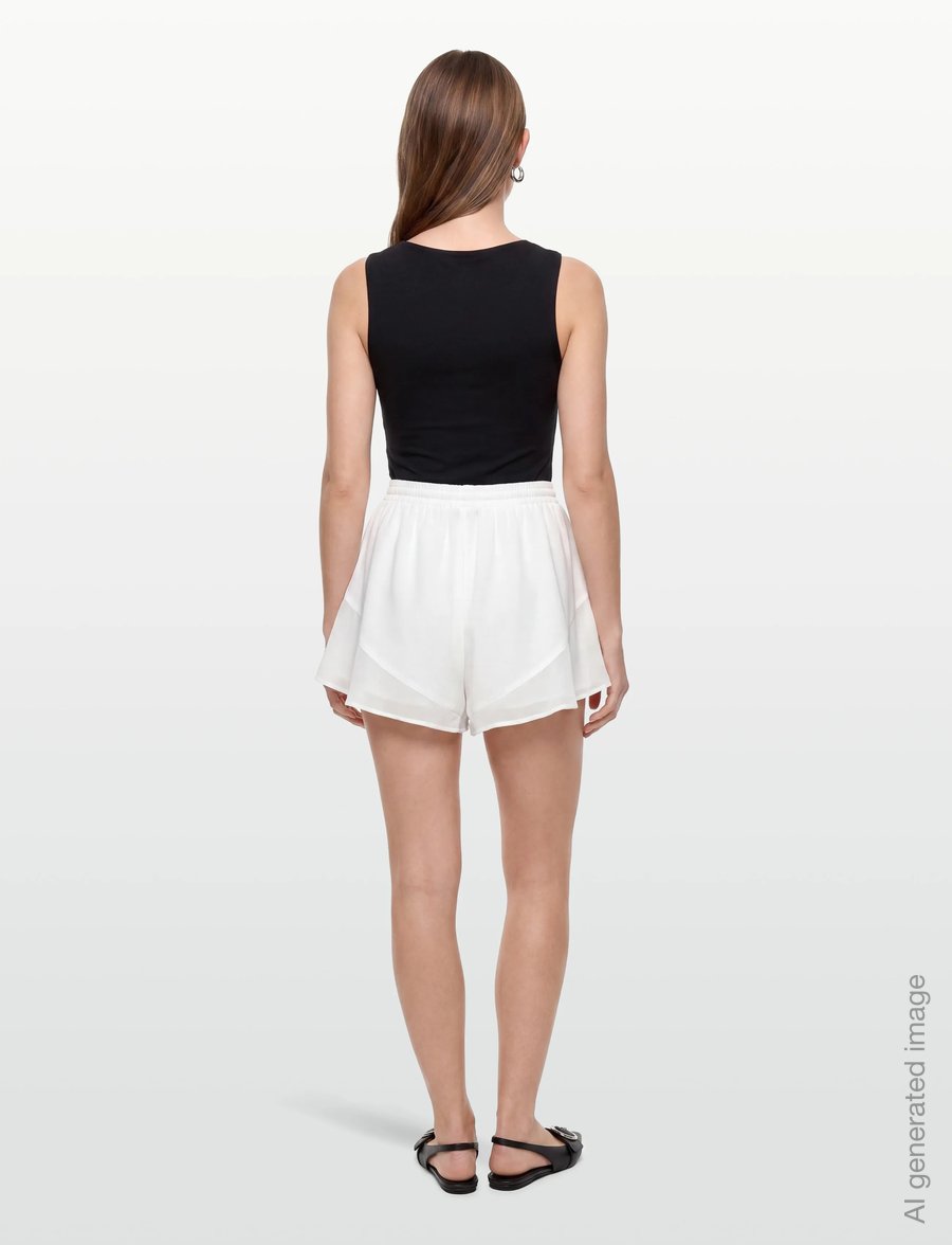 Gina Tricot - Chiffon loungewear shorts - casual szorty - gardenia (1496) - 4