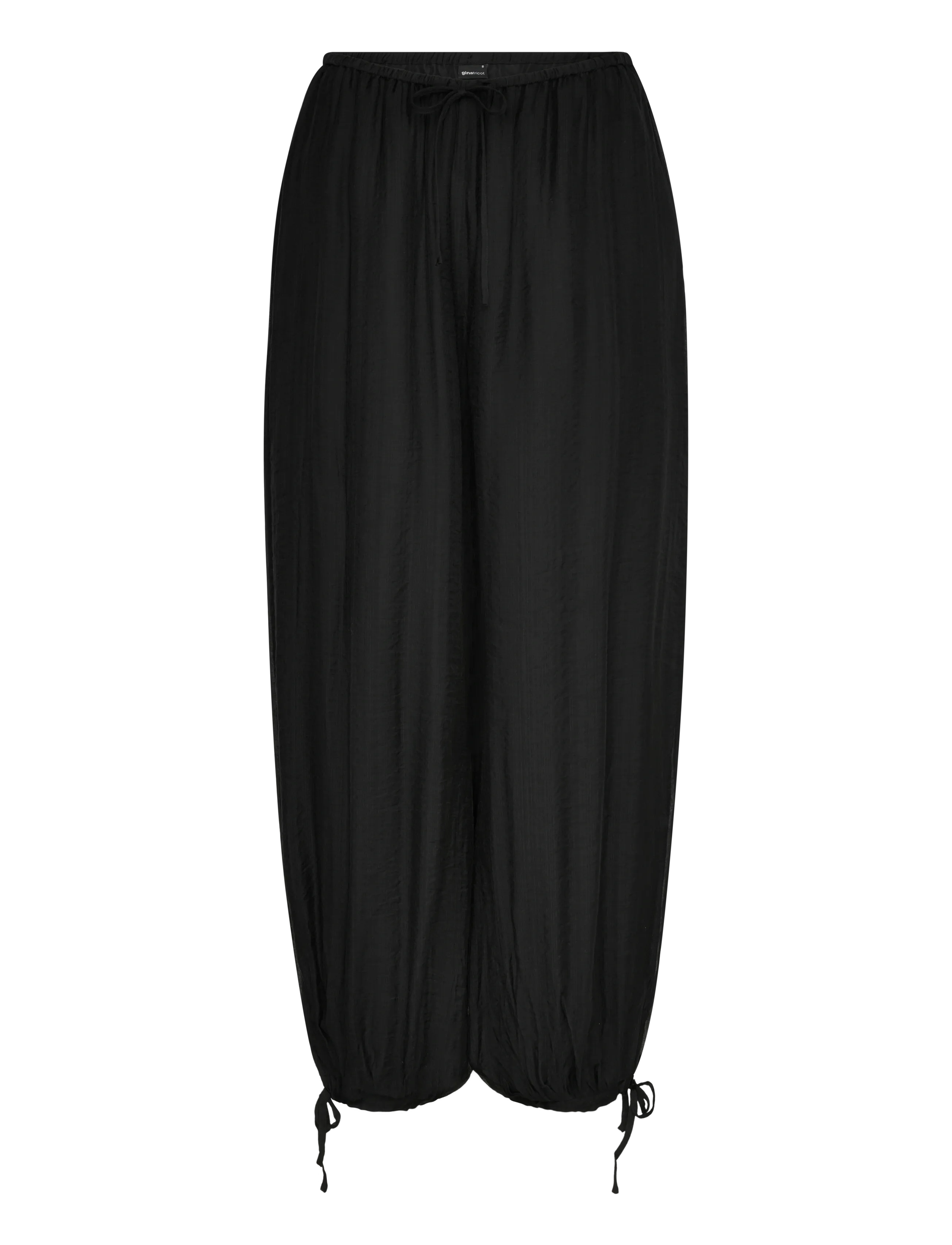 Gina Tricot - Sheer balloon trousers - hosen mit geradem bein - black (9000) - 1