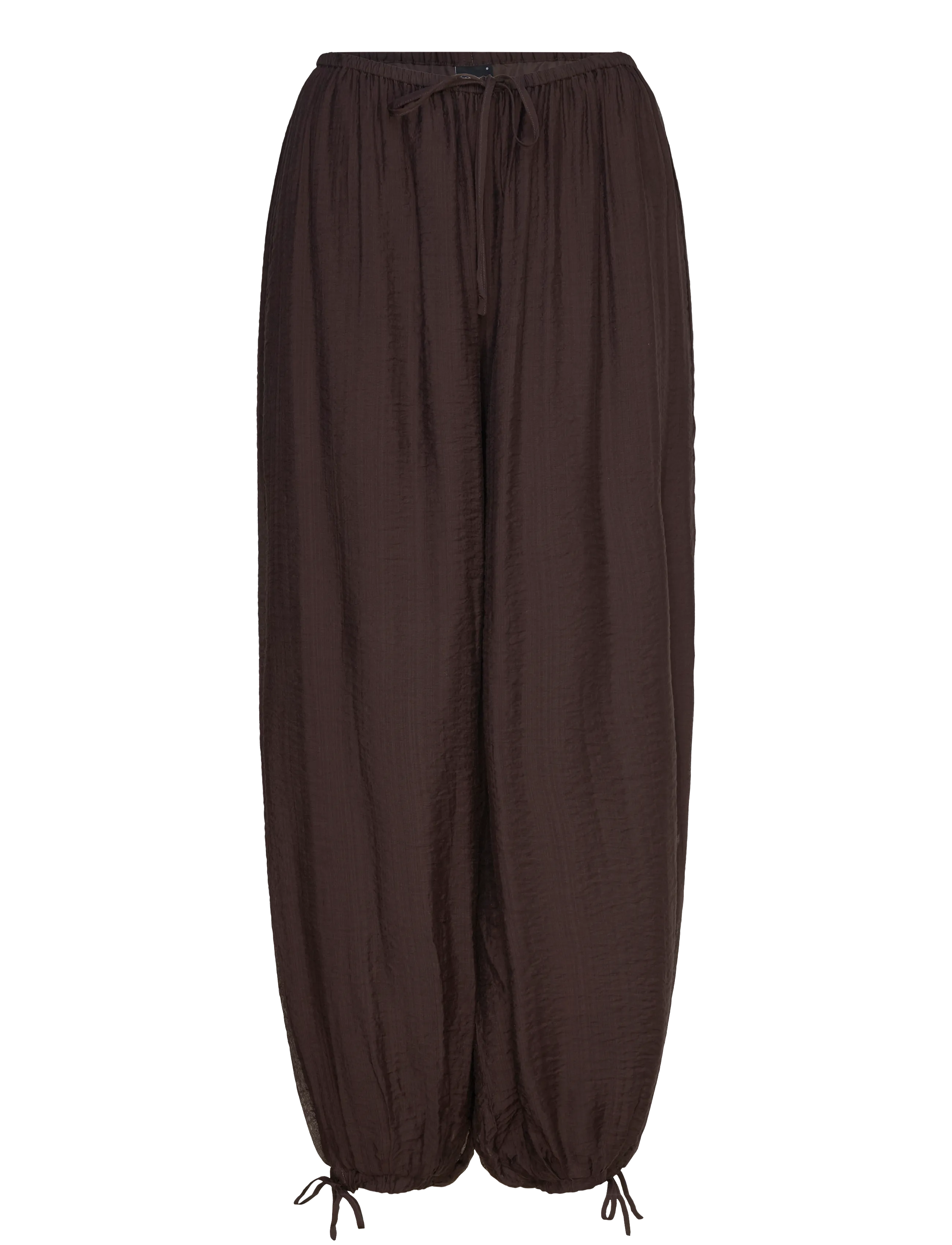 Gina Tricot Sheer balloon trousers - Transitional Layering - DARK BROWN (7180) / brown