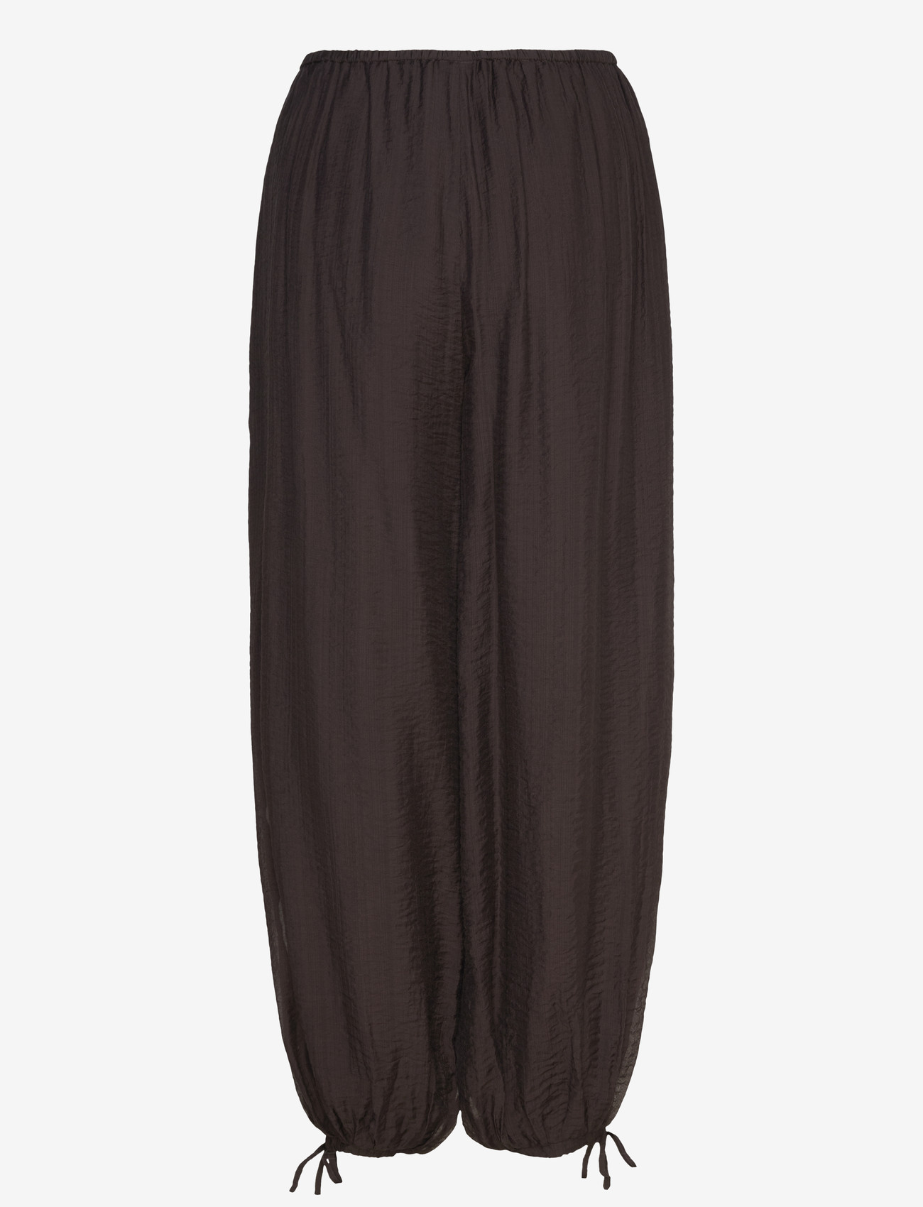 Gina Tricot - Sheer balloon trousers - barrel püksid - dark brown (7180) - 2