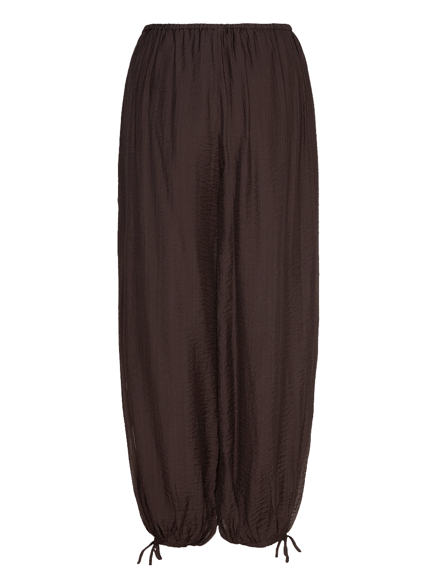 Gina Tricot - Sheer balloon trousers - barrel-bukser - dark brown (7180) - 2