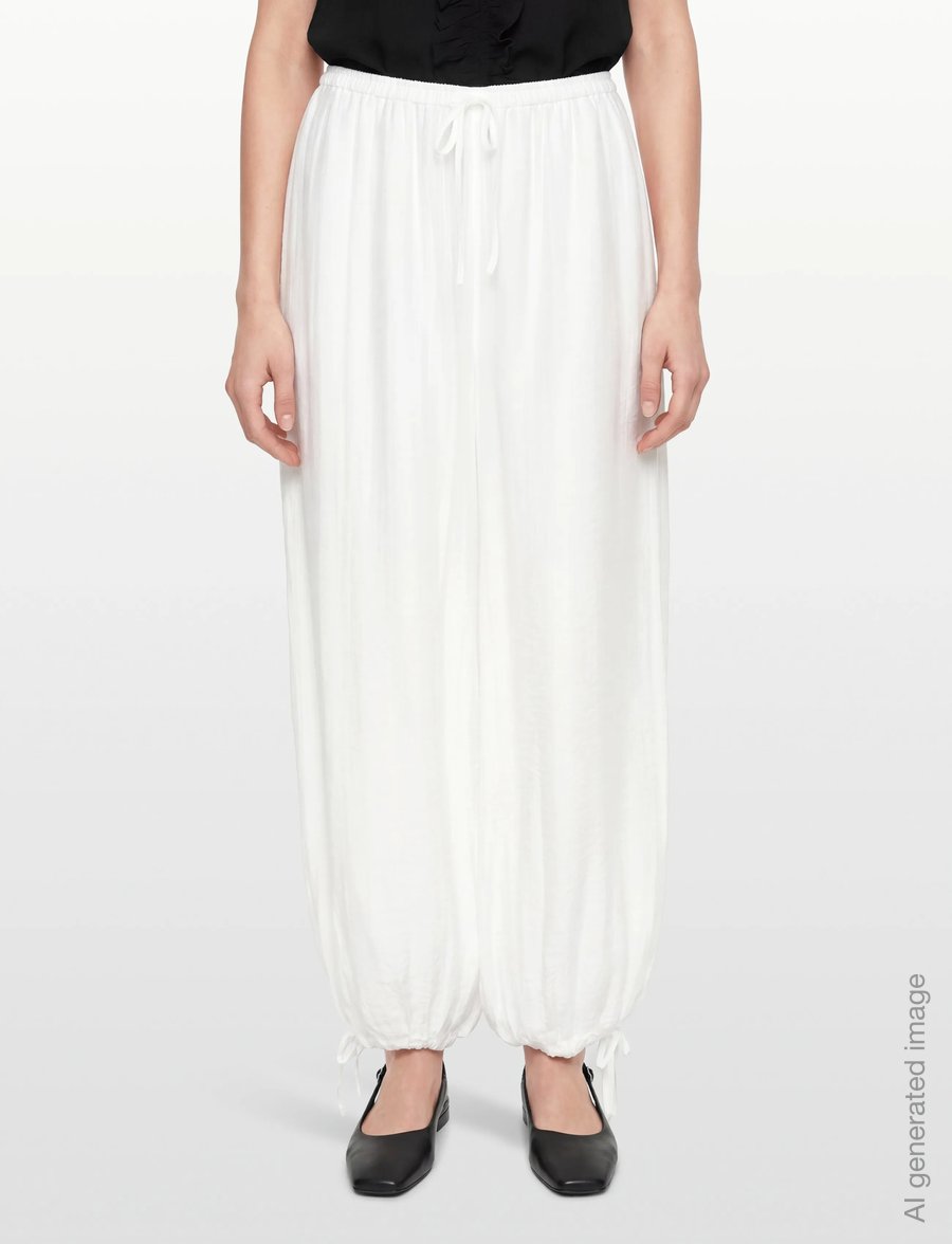 Gina Tricot - Sheer balloon trousers - barrel trousers - white (1000) - 3