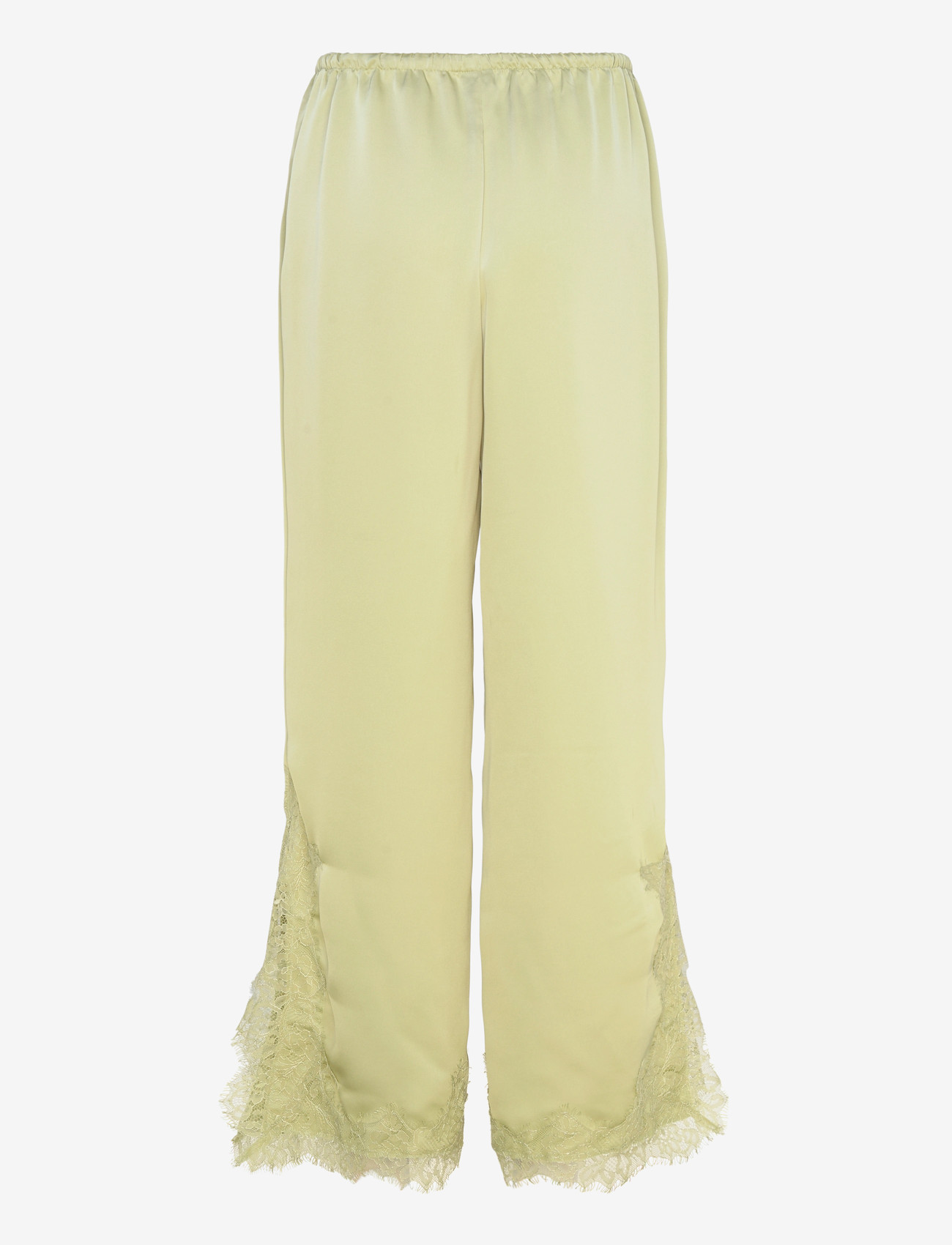 Gina Tricot - Satin lace trousers - pantalons larges - green glow (6050) - 1