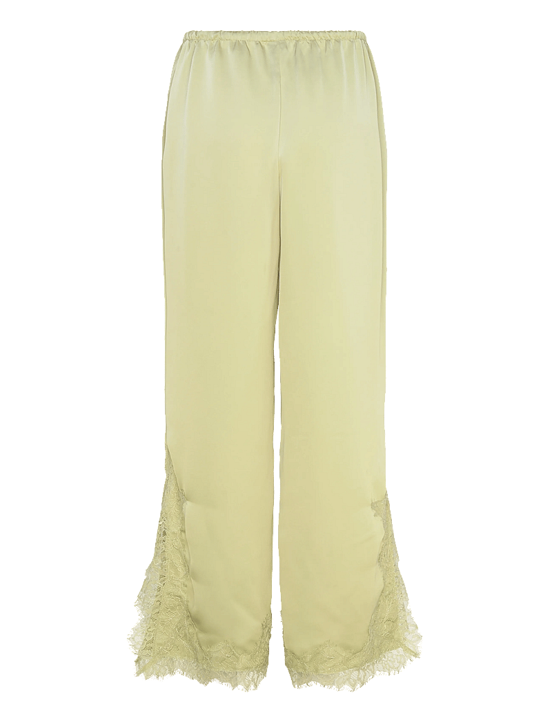 Gina Tricot - Satin lace trousers - pantalons larges - green glow (6050) - 1