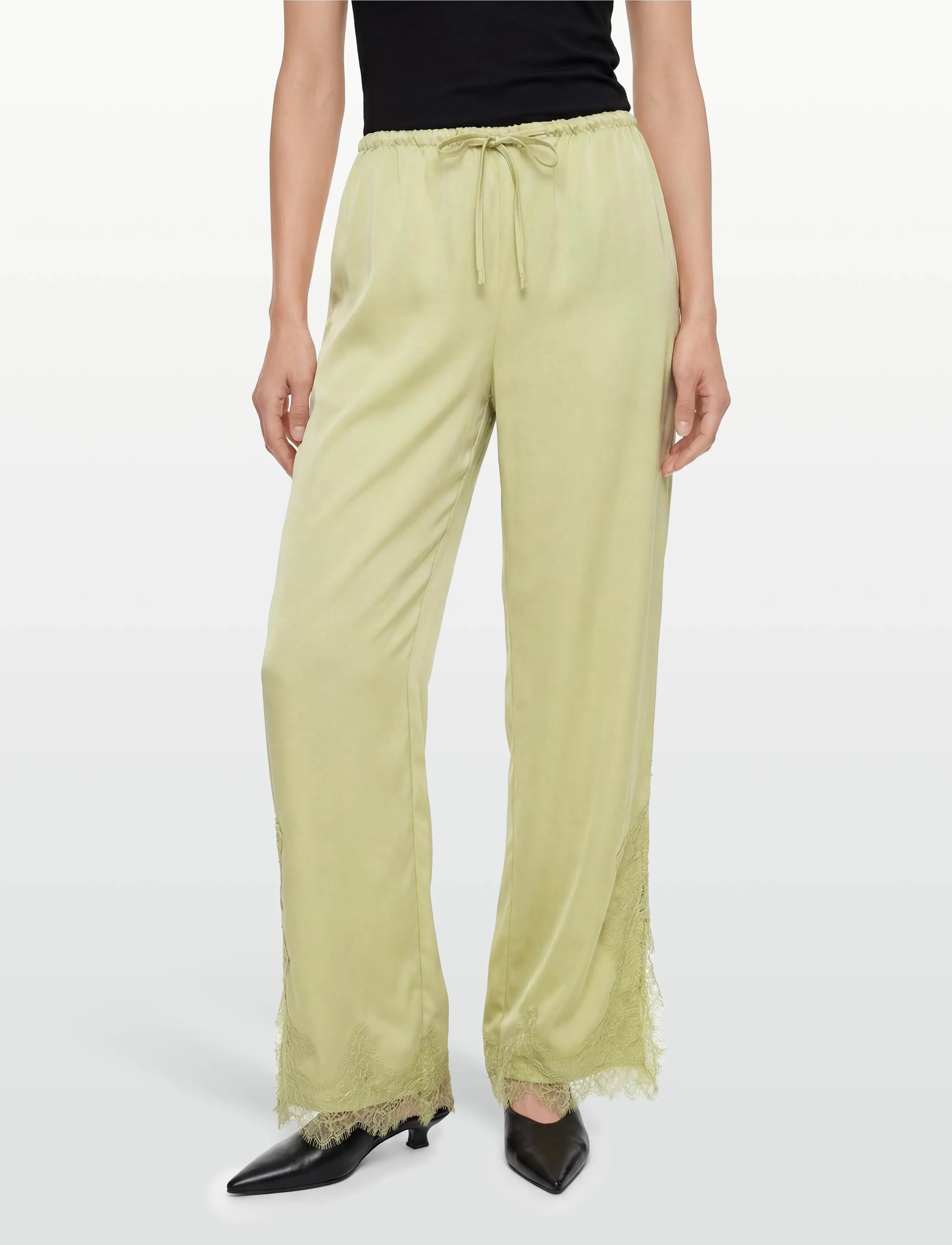 Satin Lace Trousers 2