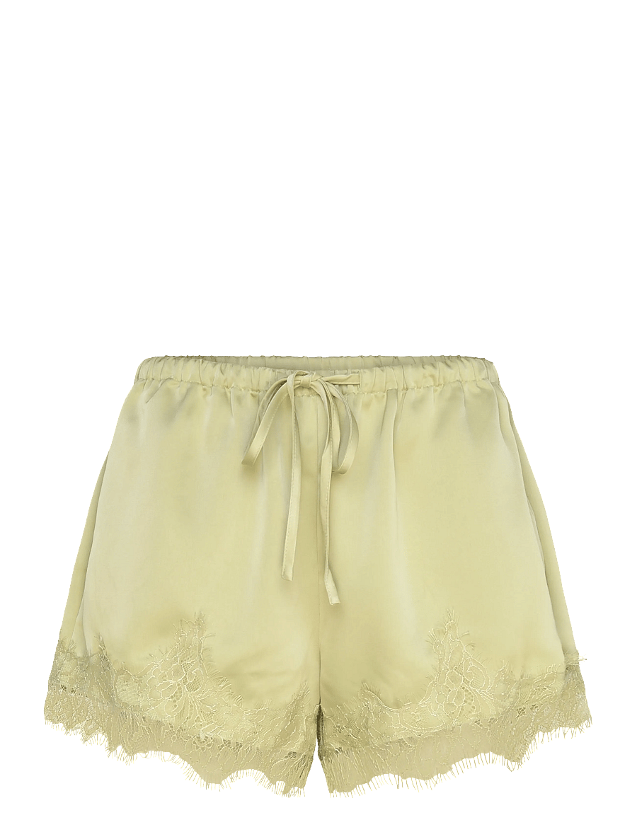 Gina Tricot - Satin lace shorts - lühikesed püksid - green glow (6050) - 0