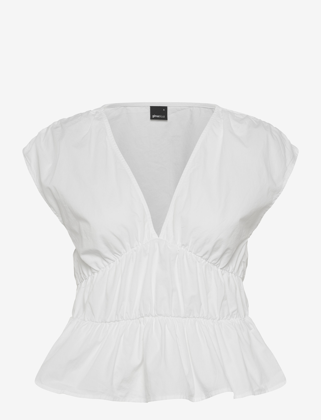 Gina Tricot - Peplum top - kortærmede bluser - white (1000) - 0