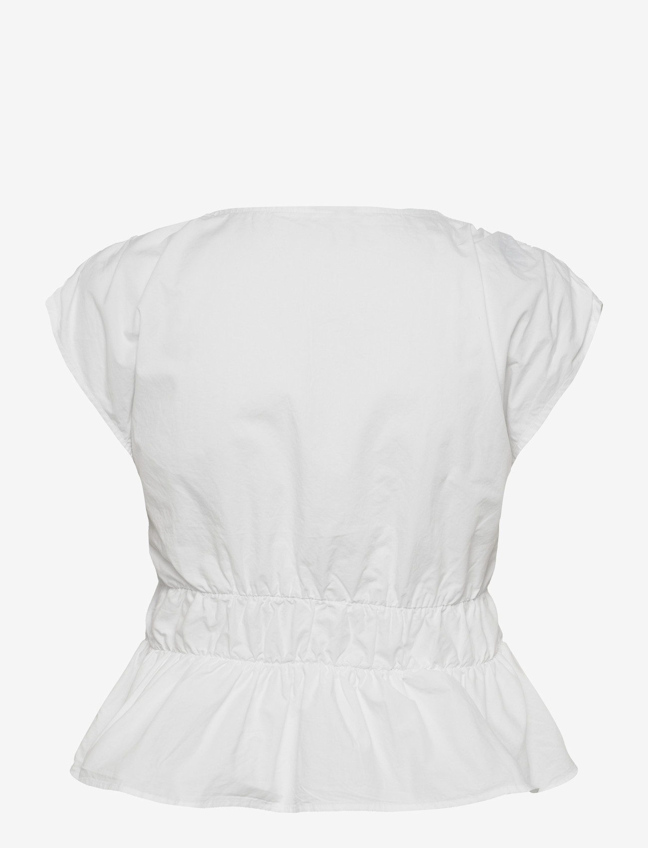 Gina Tricot - Peplum top - kortærmede bluser - white (1000) - 1