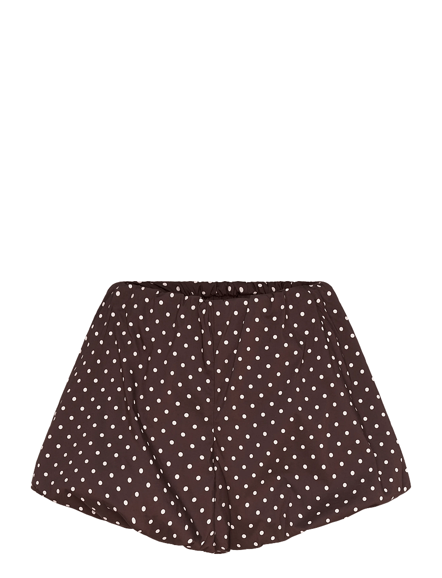 Gina Tricot - Mini balloon shorts - casual shorts - brown dot aop (7963) - 0