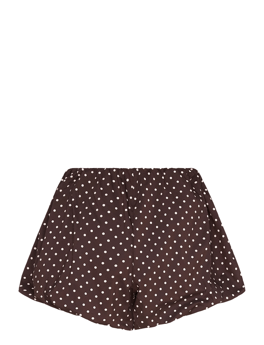 Gina Tricot - Mini balloon shorts - casual shorts - brown dot aop (7963) - 1