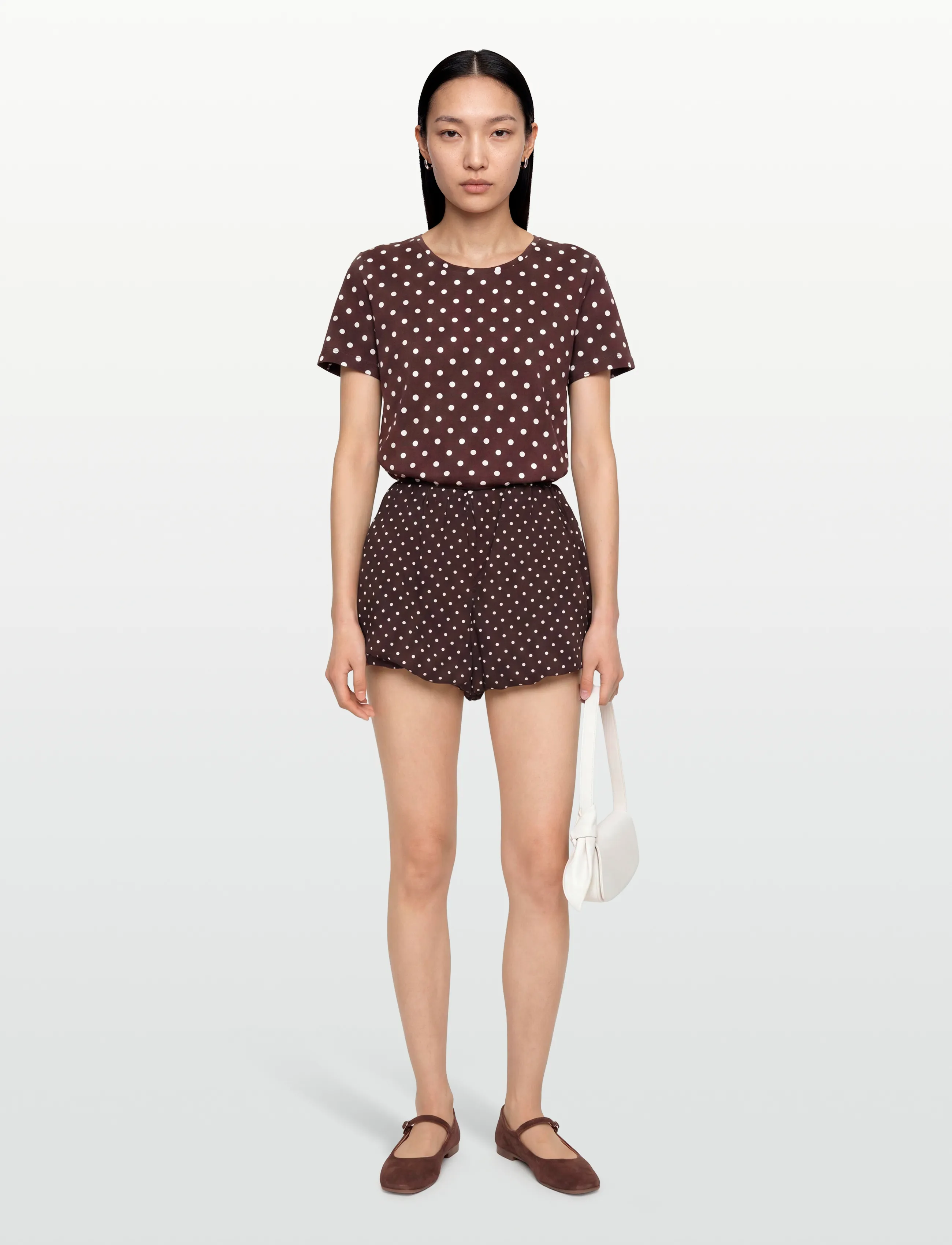Gina Tricot Mini Balloon Shorts, L, Brown, Shorts > Afslappede Shorts, Dame