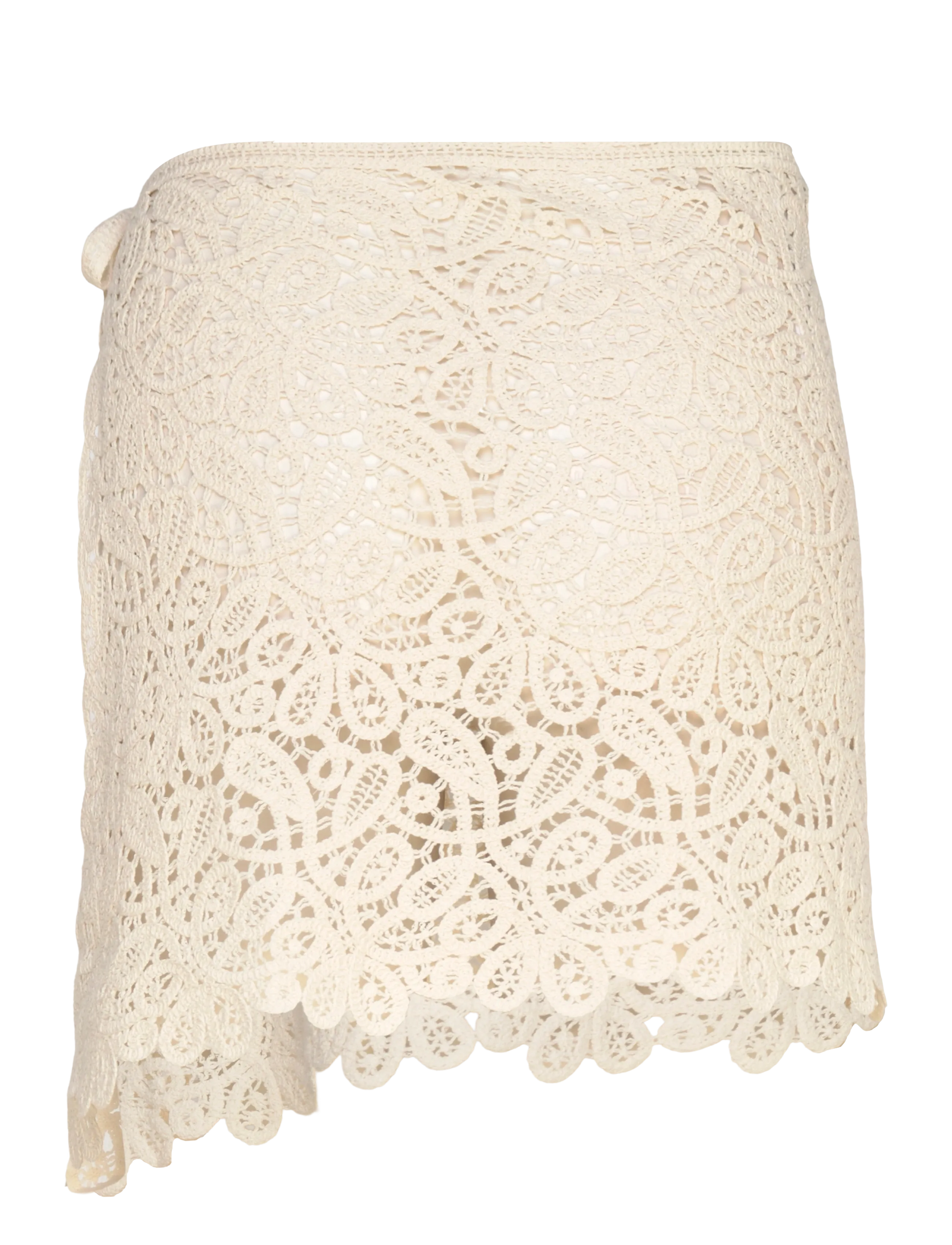 Gina Tricot - Knitted crochet apron skirt - strickröcke - cream (1047) - 1