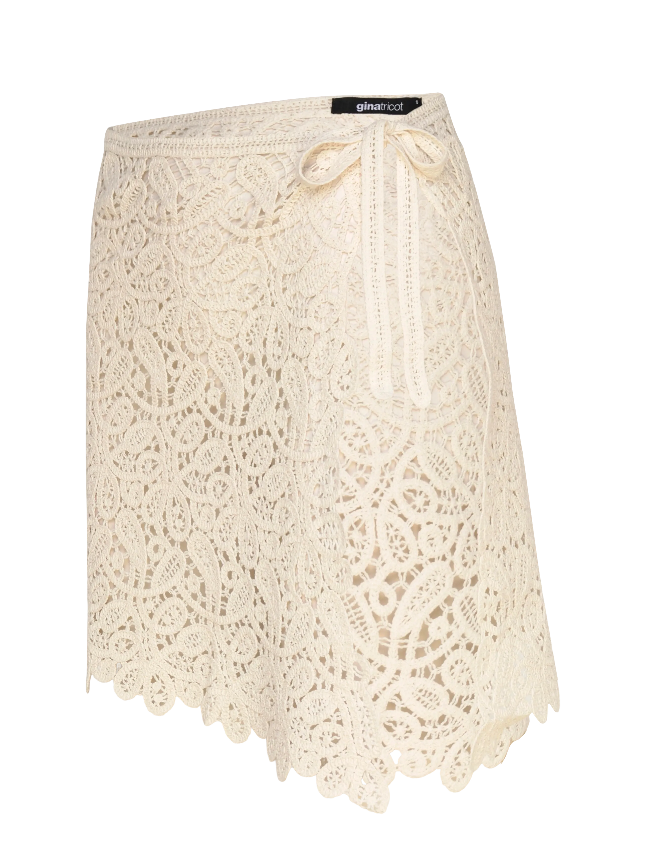 Gina Tricot - Knitted crochet apron skirt - strickröcke - cream (1047) - 2