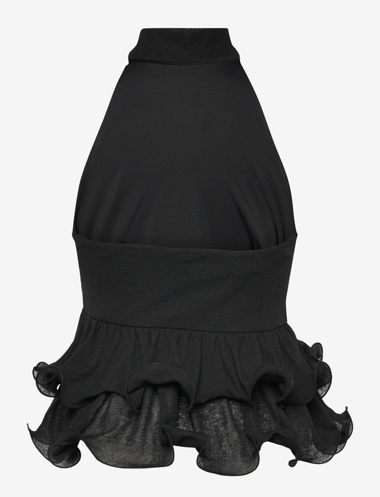 Gina Tricot - Halterneck ruffle top - black (9000) - 1