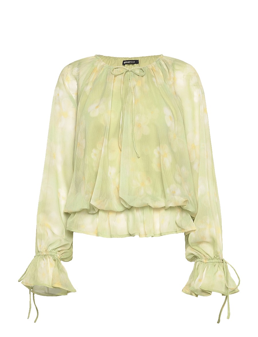 Gina Tricot - Wavy blouse - long sleeved blouses - aop (1440) - 1