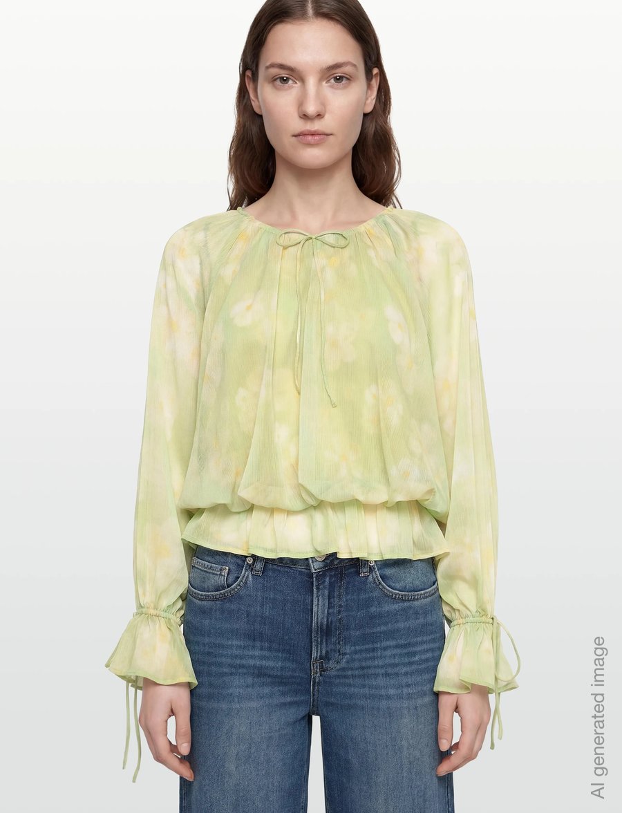 Gina Tricot - Wavy blouse - long sleeved blouses - aop (1440) - 3