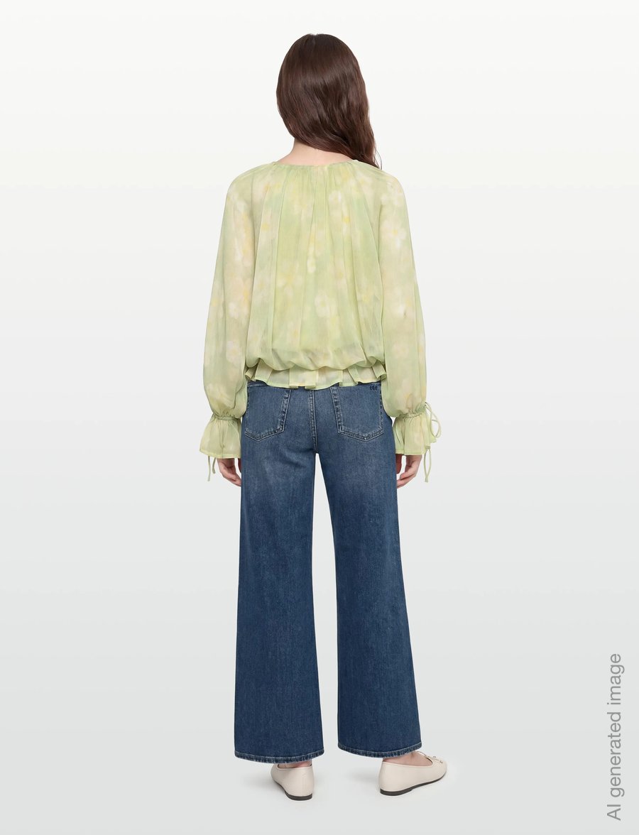 Gina Tricot - Wavy blouse - long sleeved blouses - aop (1440) - 4