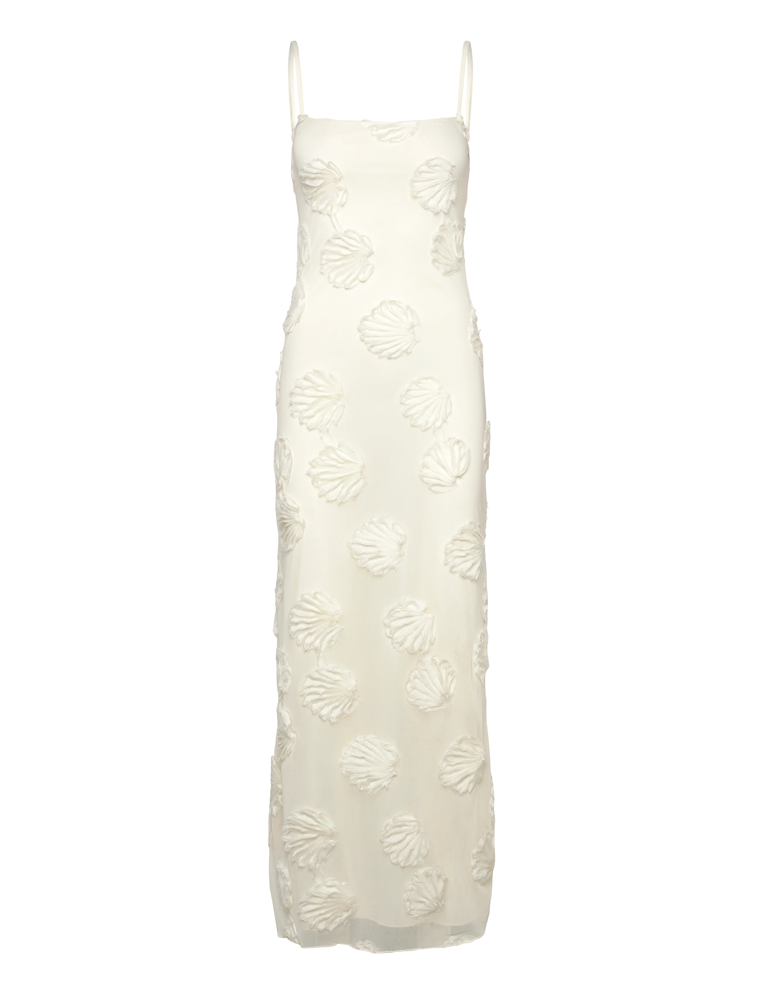 Gina Tricot Embroidery Maxi Dress, XS, Dresses, Creme - Frauen