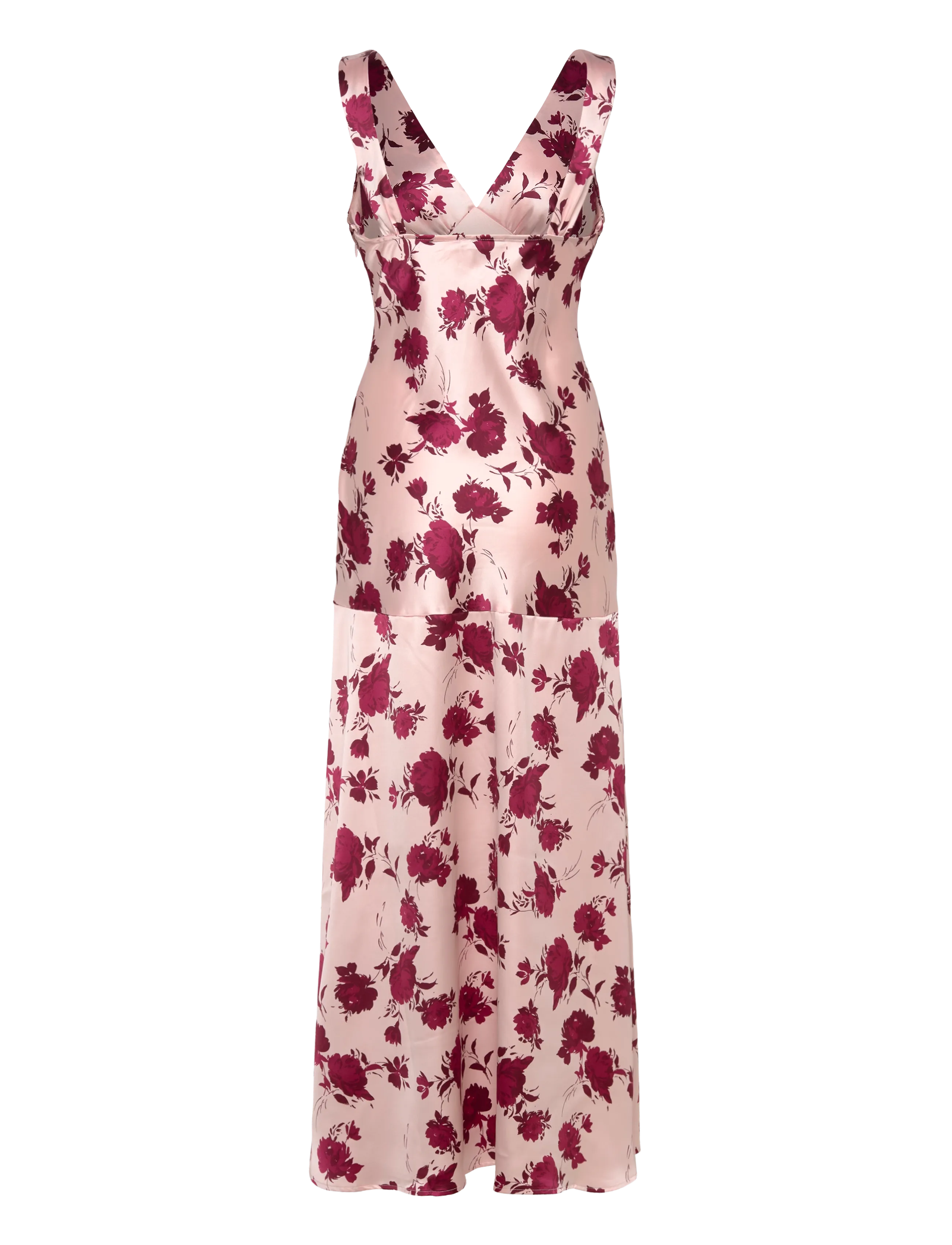 Gina Tricot - Sleeveless satin maxi dress - maxi kjoler - block flowers - 2