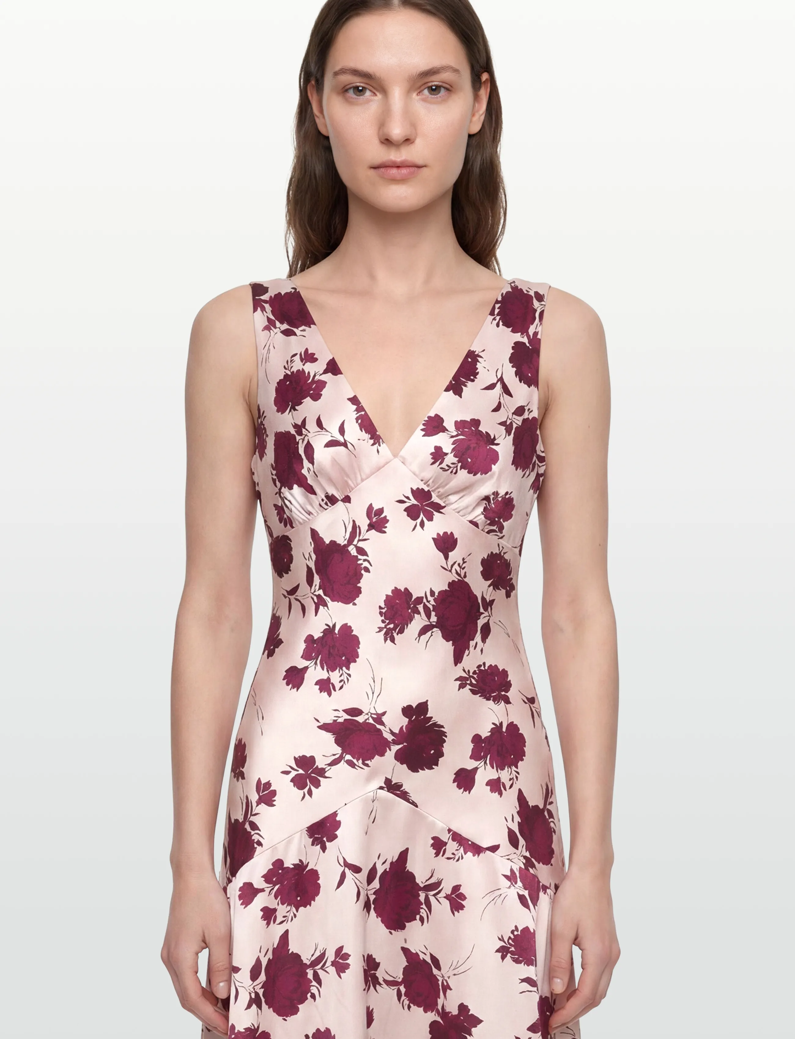 Gina Tricot - Sleeveless satin maxi dress - maxi kjoler - block flowers - 3