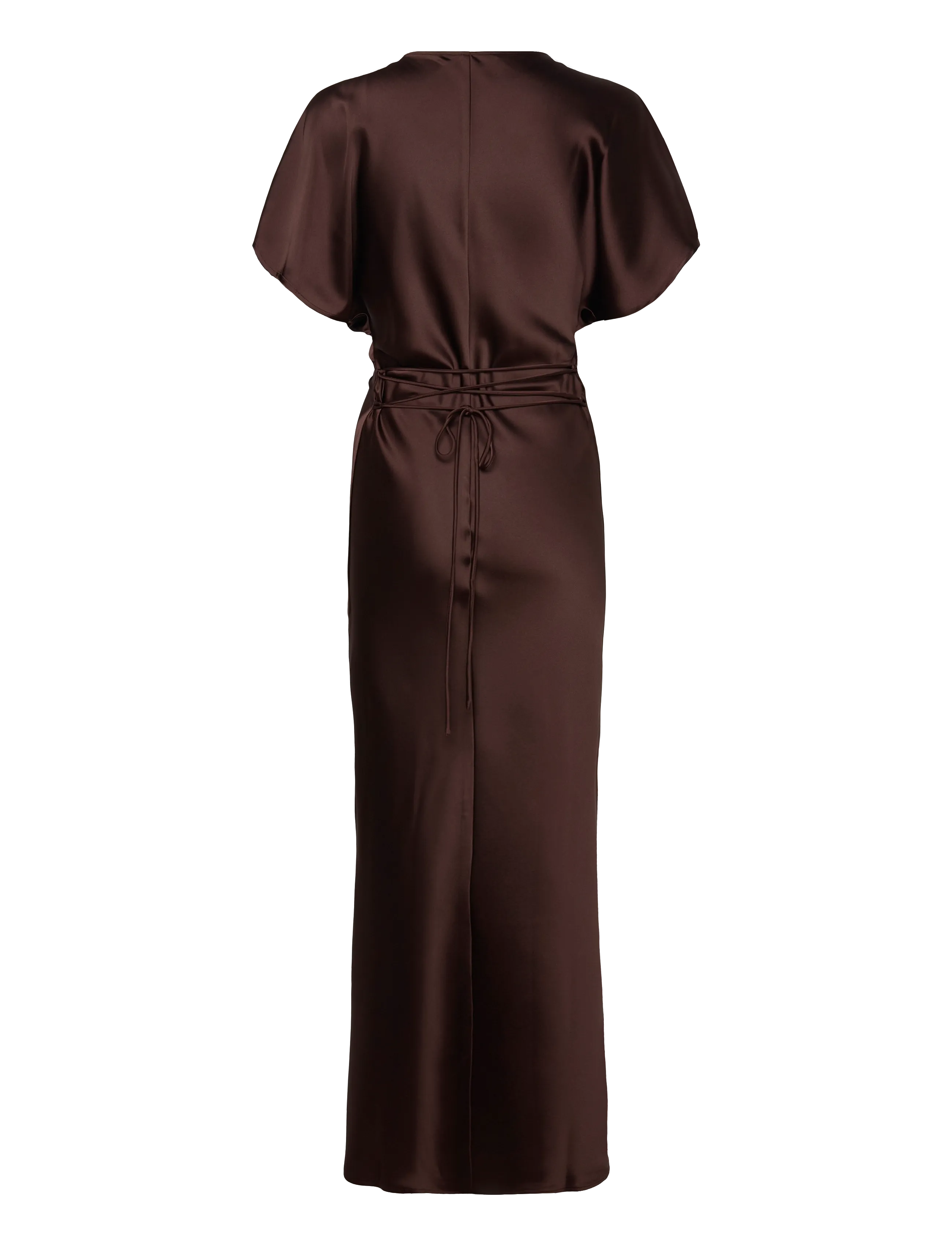 Gina Tricot - Satin maxi dress - aftenkjoler - brown - 1