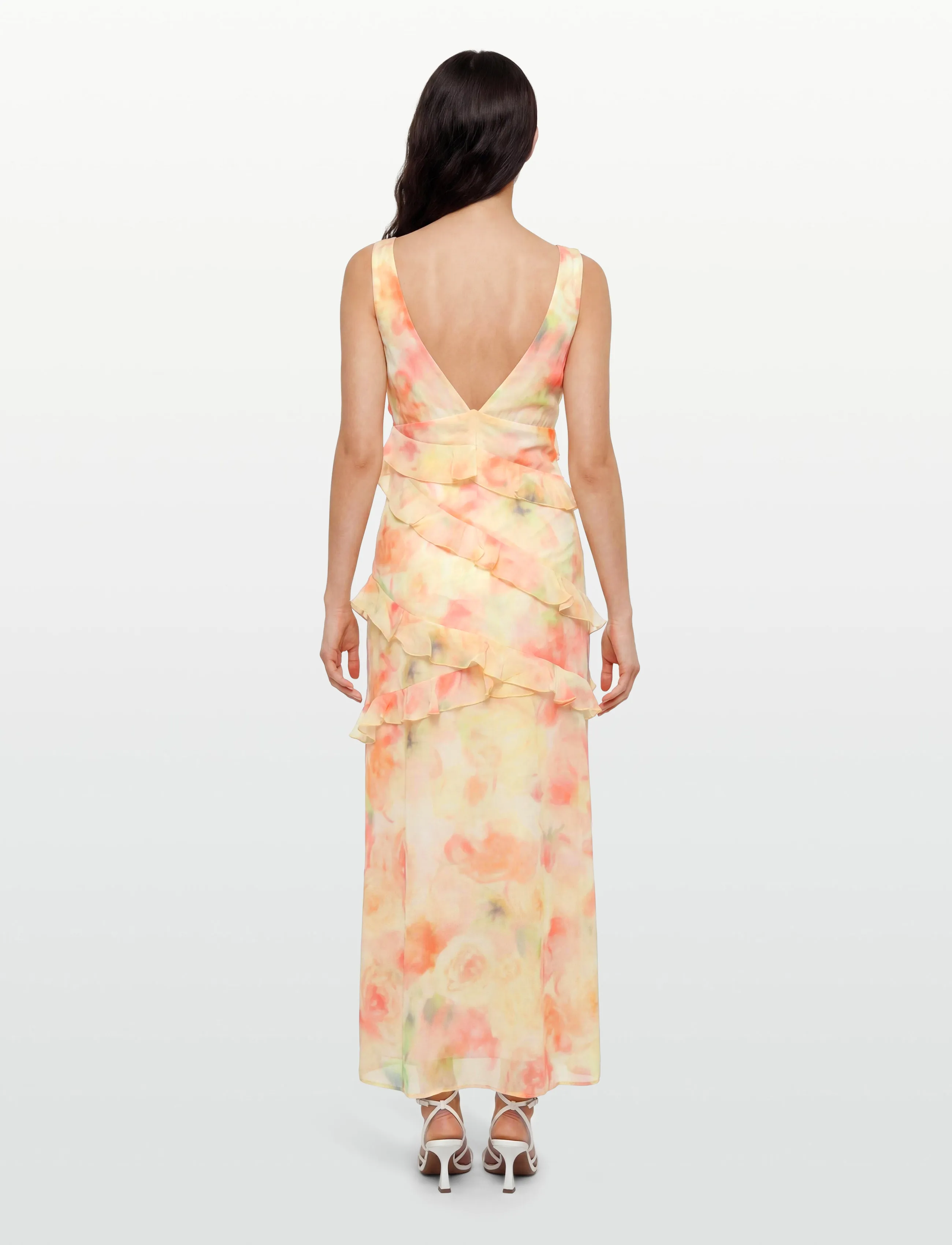 Gina Tricot - Frill maxi dress - watercolor flower (3591) - 4
