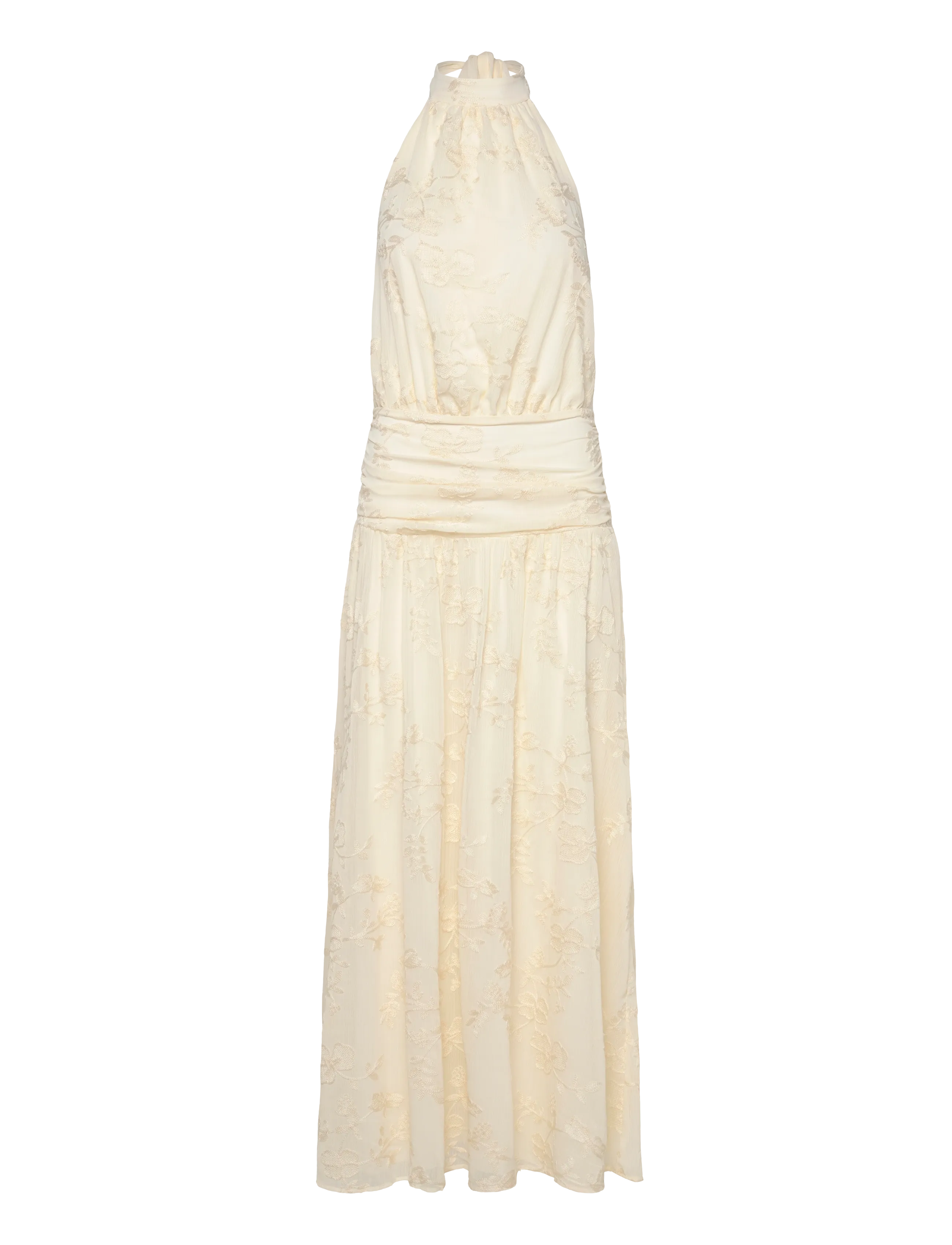 Gina Tricot Embroidery maxi dress - Dresses - CREME (1263) / cream
