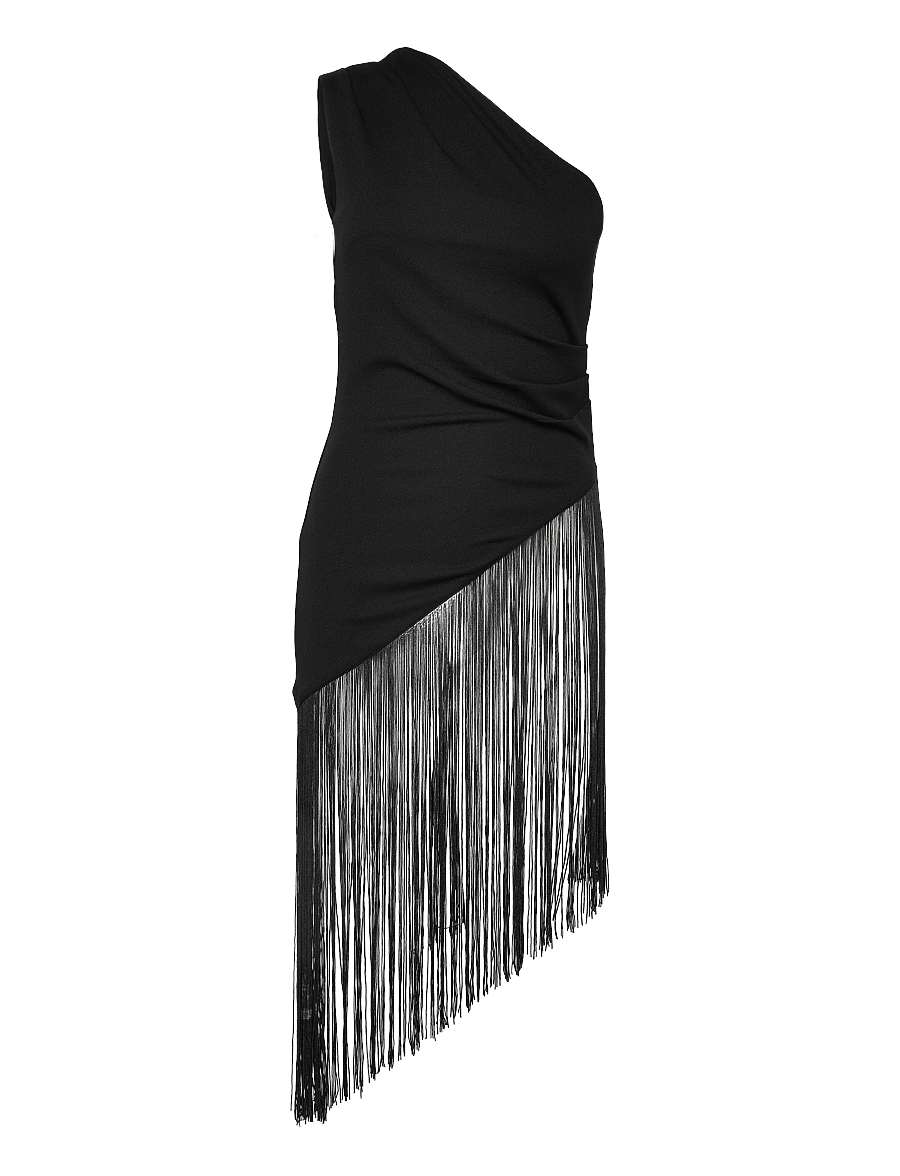 Gina Tricot - Fringe top - short dresses - black (9000) - 0