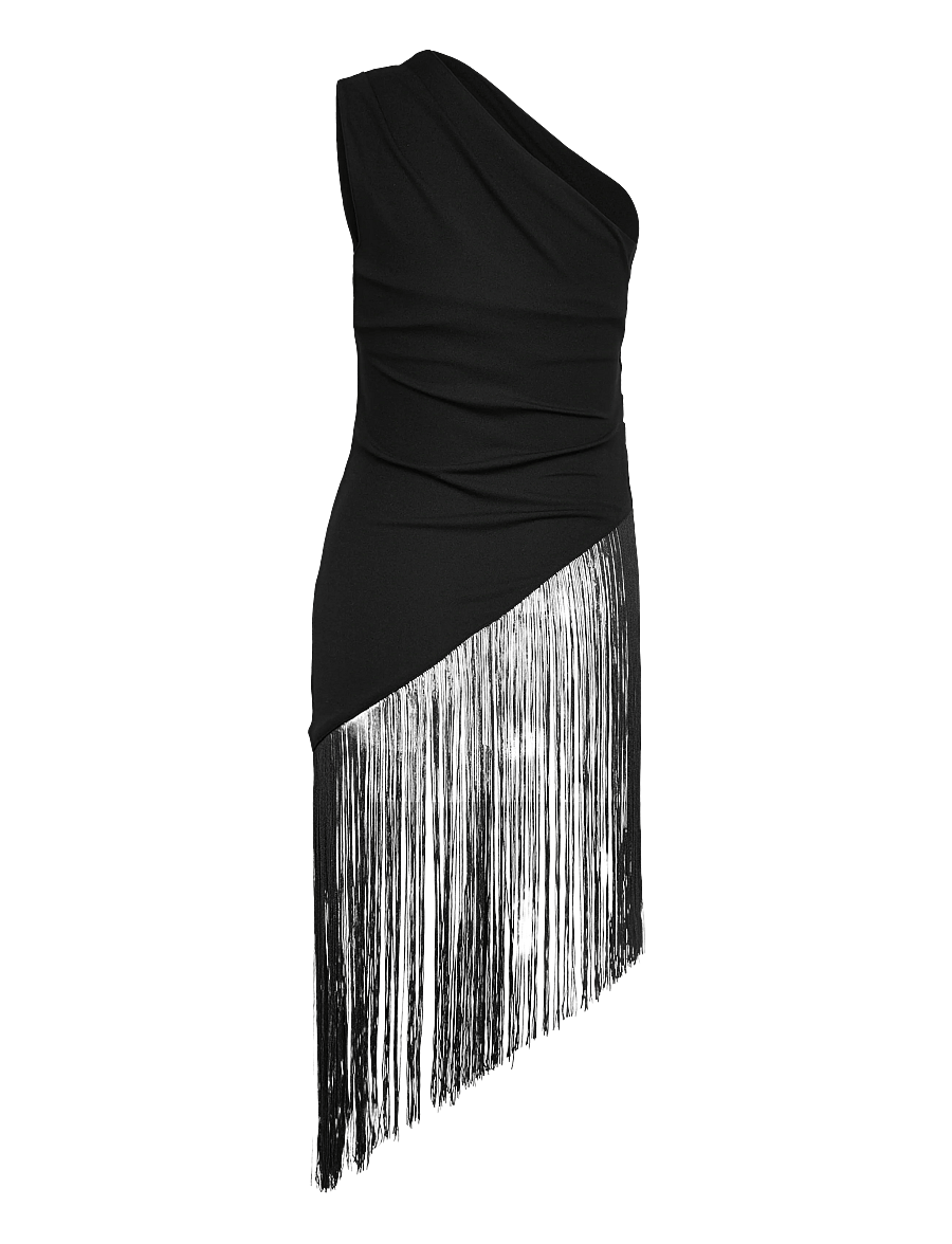 Gina Tricot - Fringe top - short dresses - black (9000) - 1