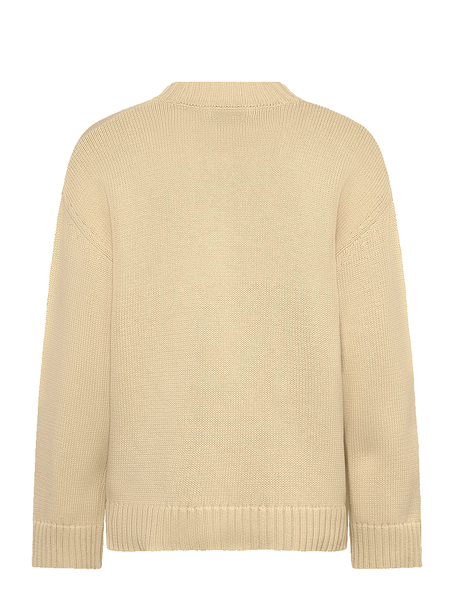 Gina Tricot - Knitted cotton sweater - striktrøjer - almond milk (7059) - 1