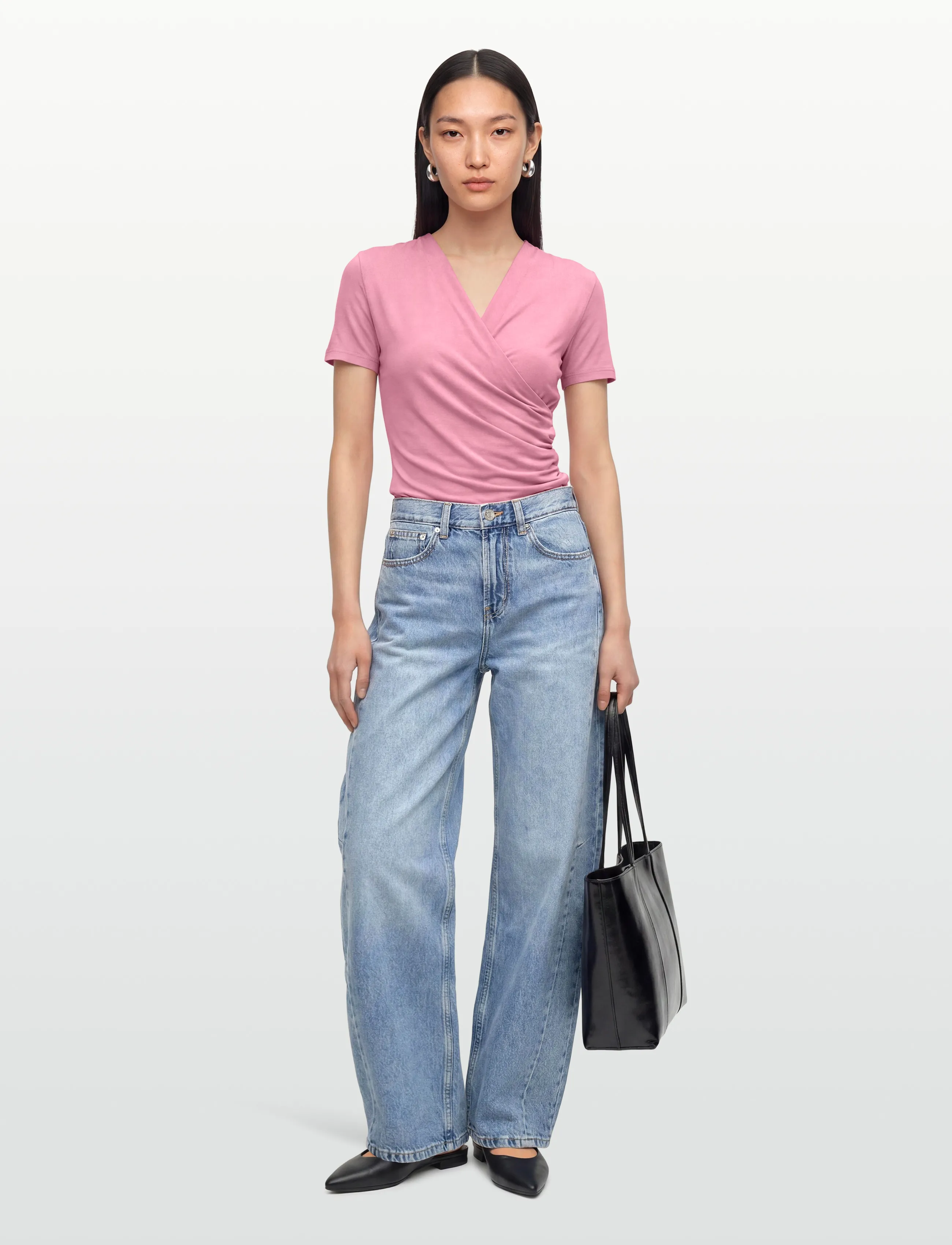 Gina Tricot Balloon Jeans, 36, Blau - Barrel Frauen