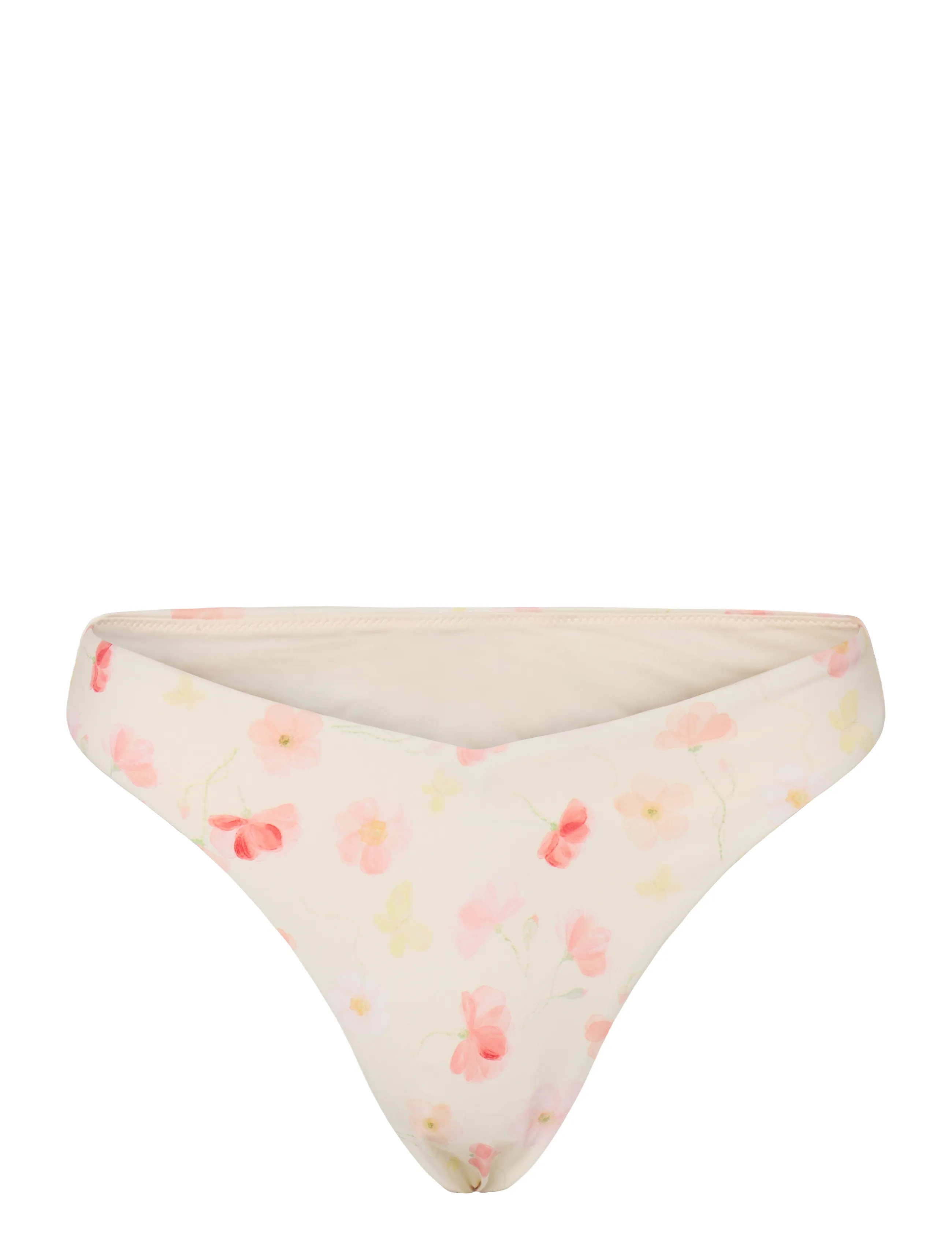 Gina Tricot - High bikini thong - højtaljede bikinitrusser - poppy aop - 0