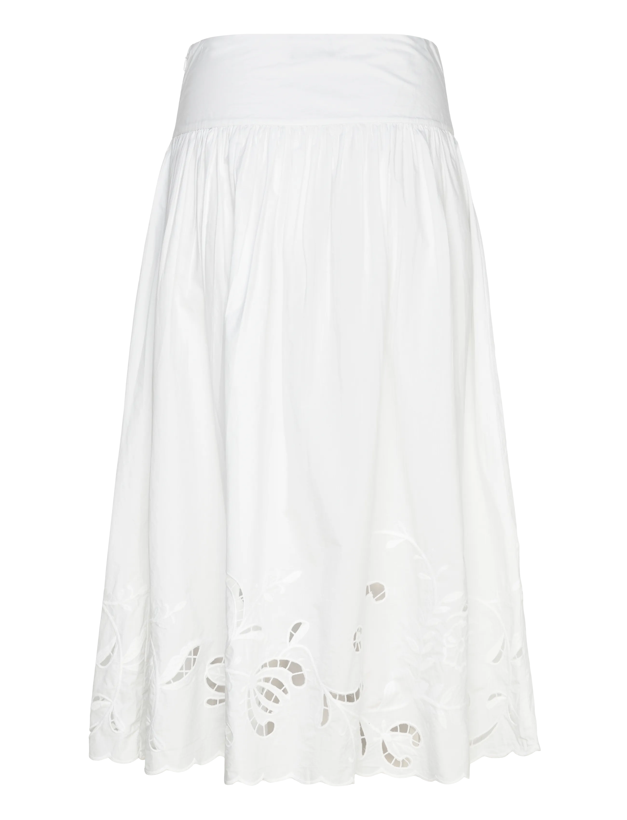 Gina Tricot - Poplin skirt - midiseelikud - white (1000) - 1