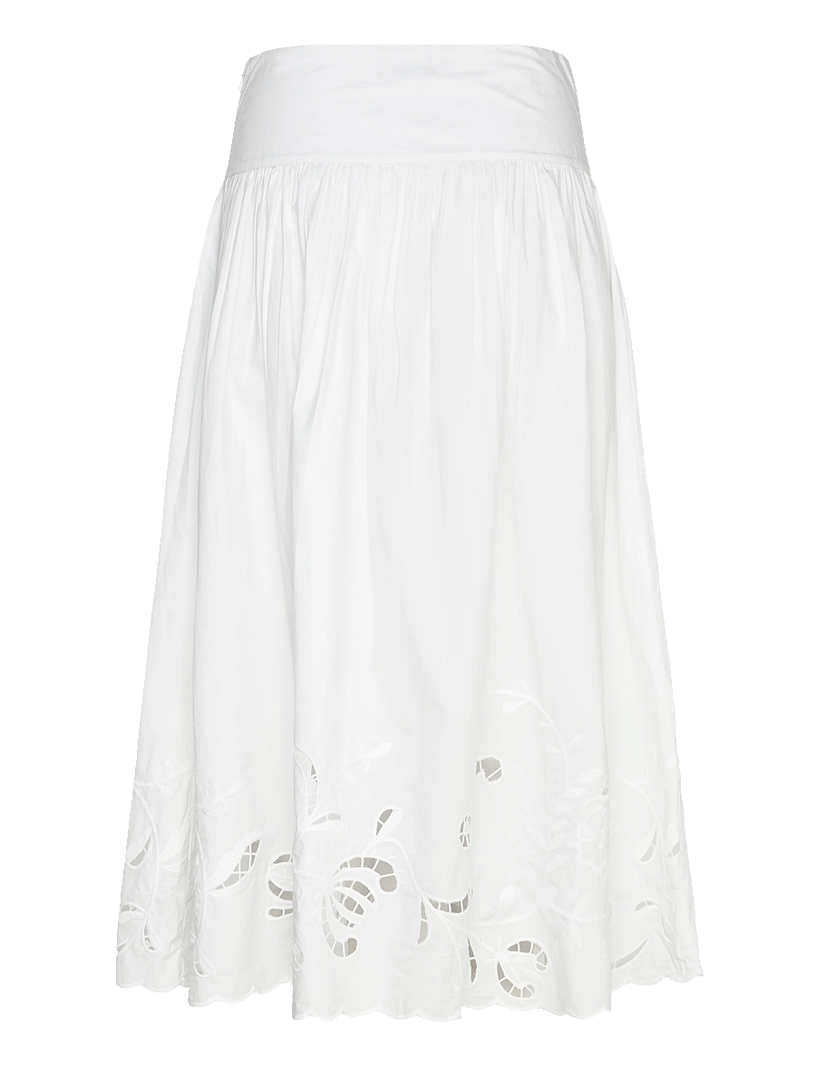 Gina Tricot - Poplin skirt - midi-röcke - white (1000) - 2