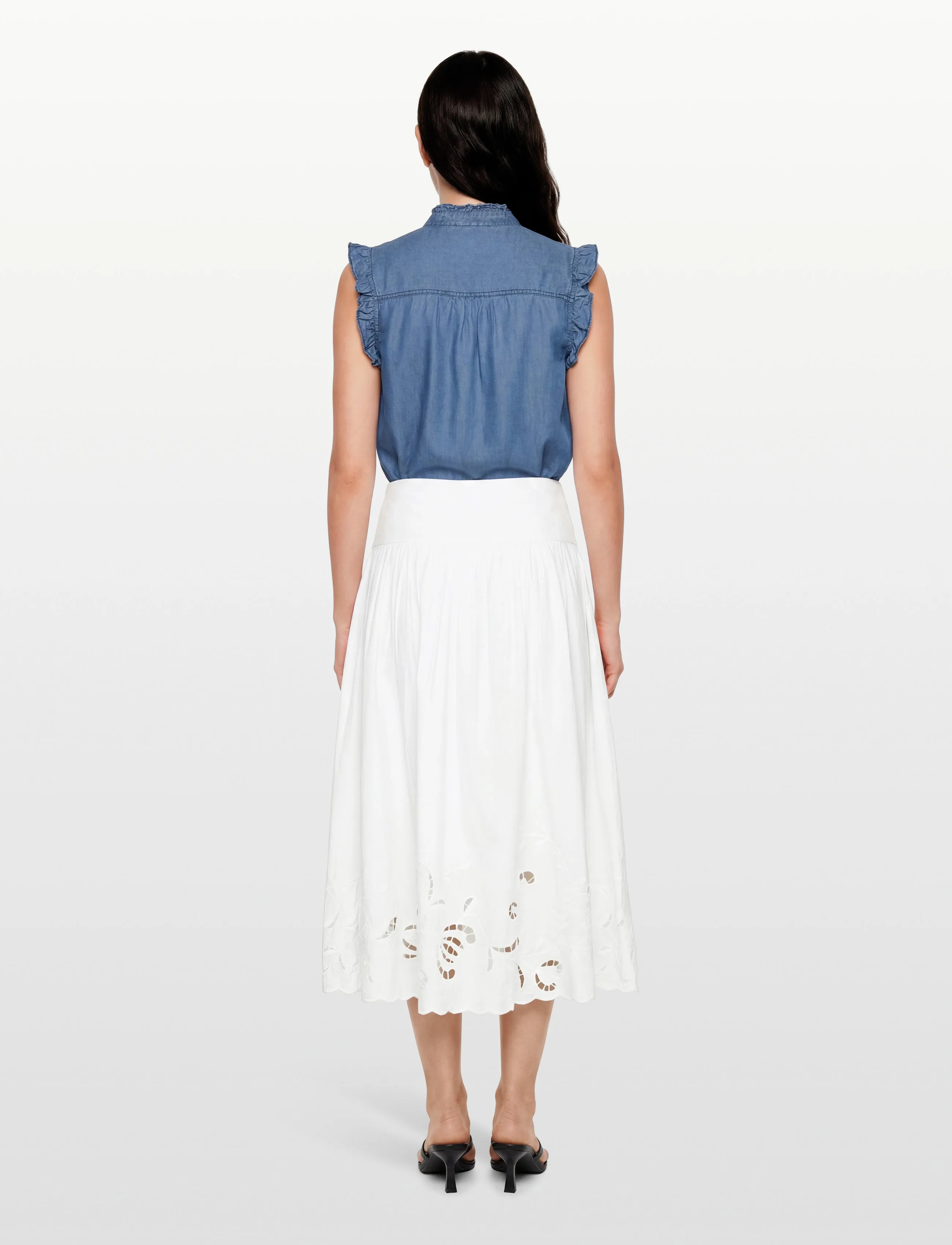 Gina Tricot - Poplin skirt - white (1000) - 4