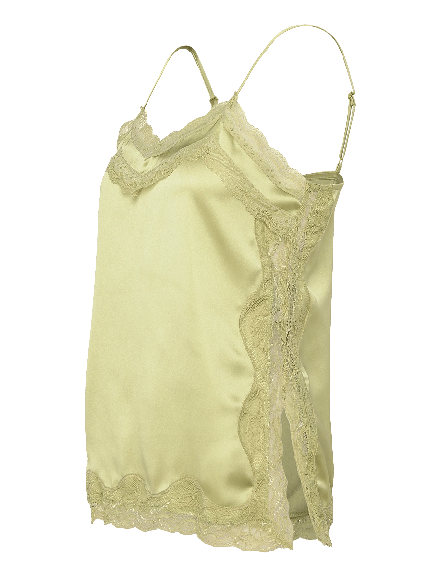 Gina Tricot - Lace singlet - Ärmellose tops - green glow (6050) - 2