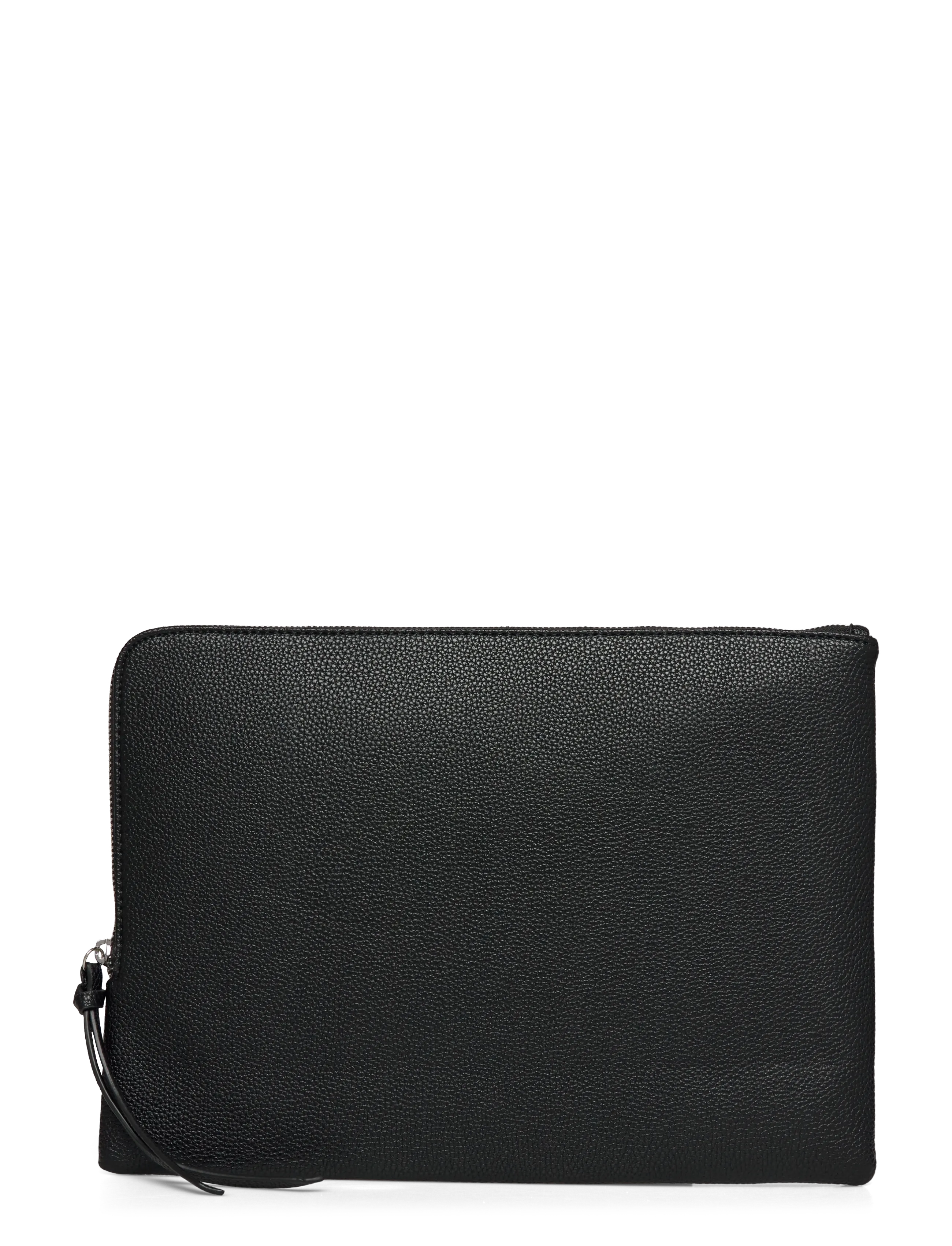 Gina Tricot Grained Pu Laptop Case, One Size, Black, Tasker > Computertasker, Dame