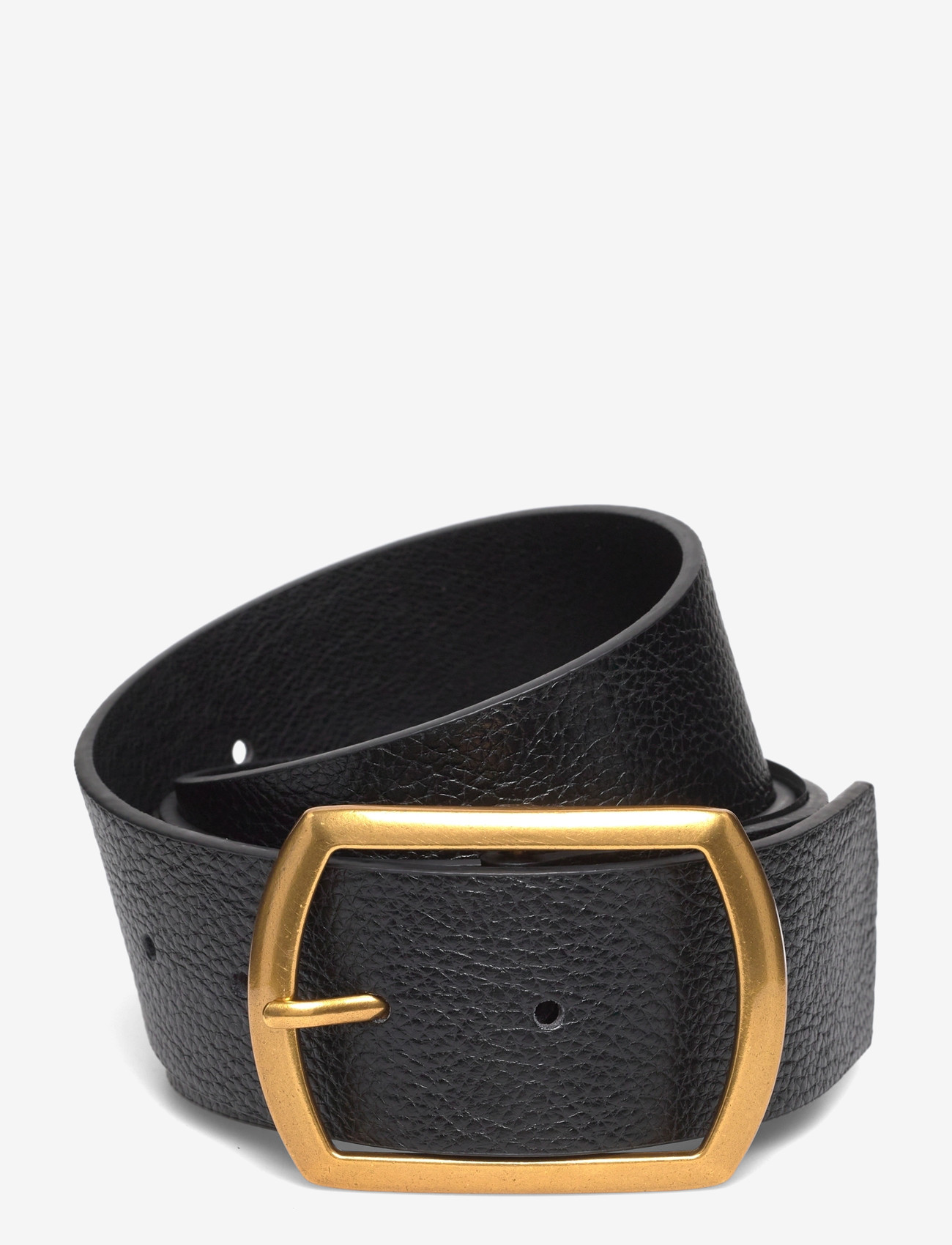 Gina Tricot - Large buckle belt - paski do tali - black/gold - 0
