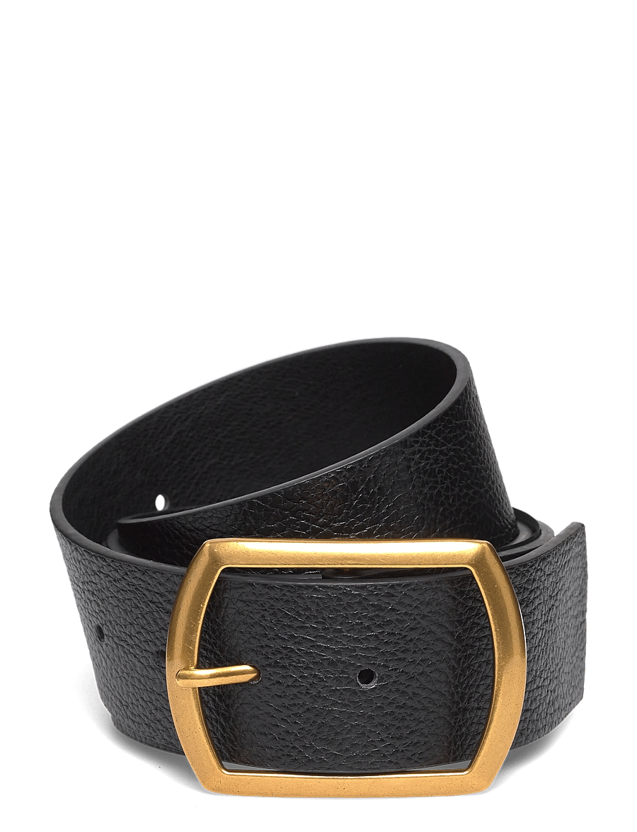 Gina Tricot - Large buckle belt - ceintures de taille - black/gold - 0