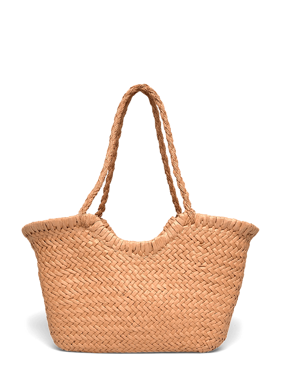 Gina Tricot - Braided straw bag - shopper - light brown (7053) - 0
