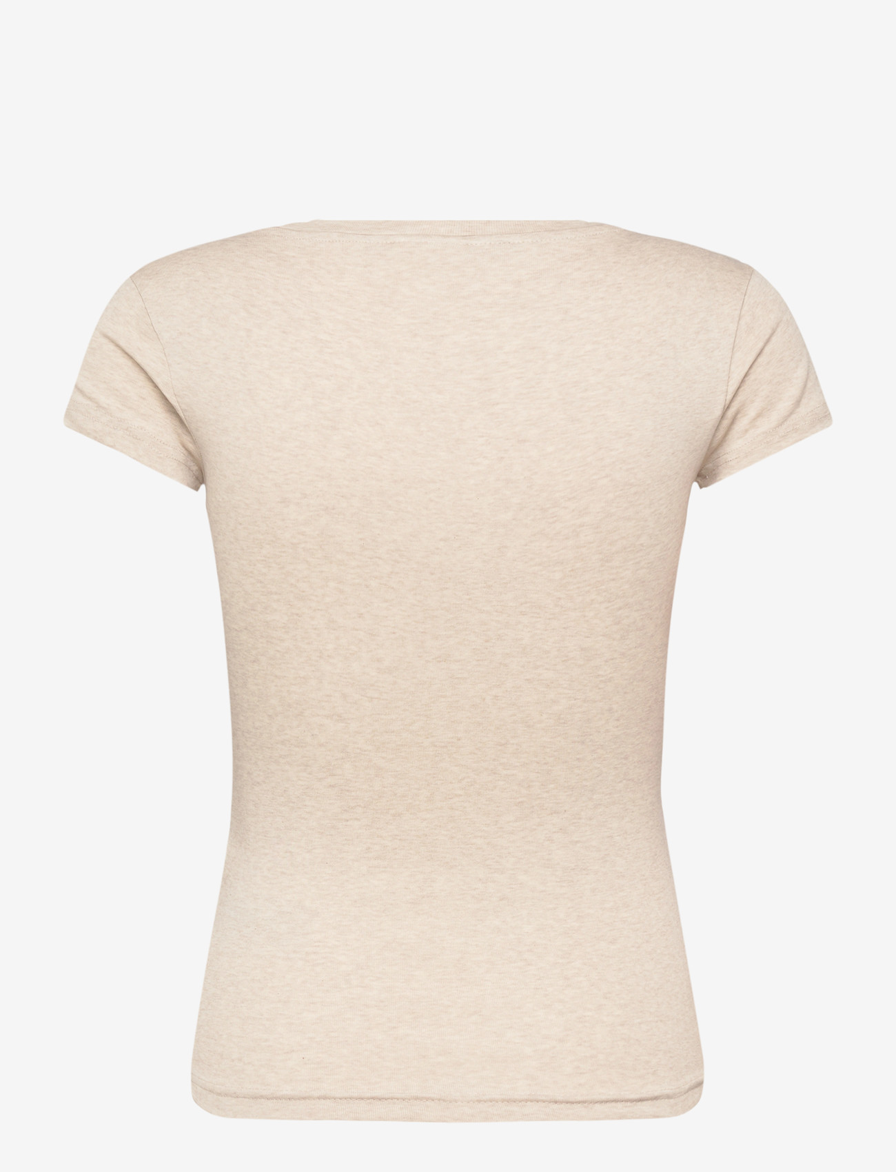 Gina Tricot - Perfect tight tee - t-shirts - beige melange (1186) - 2