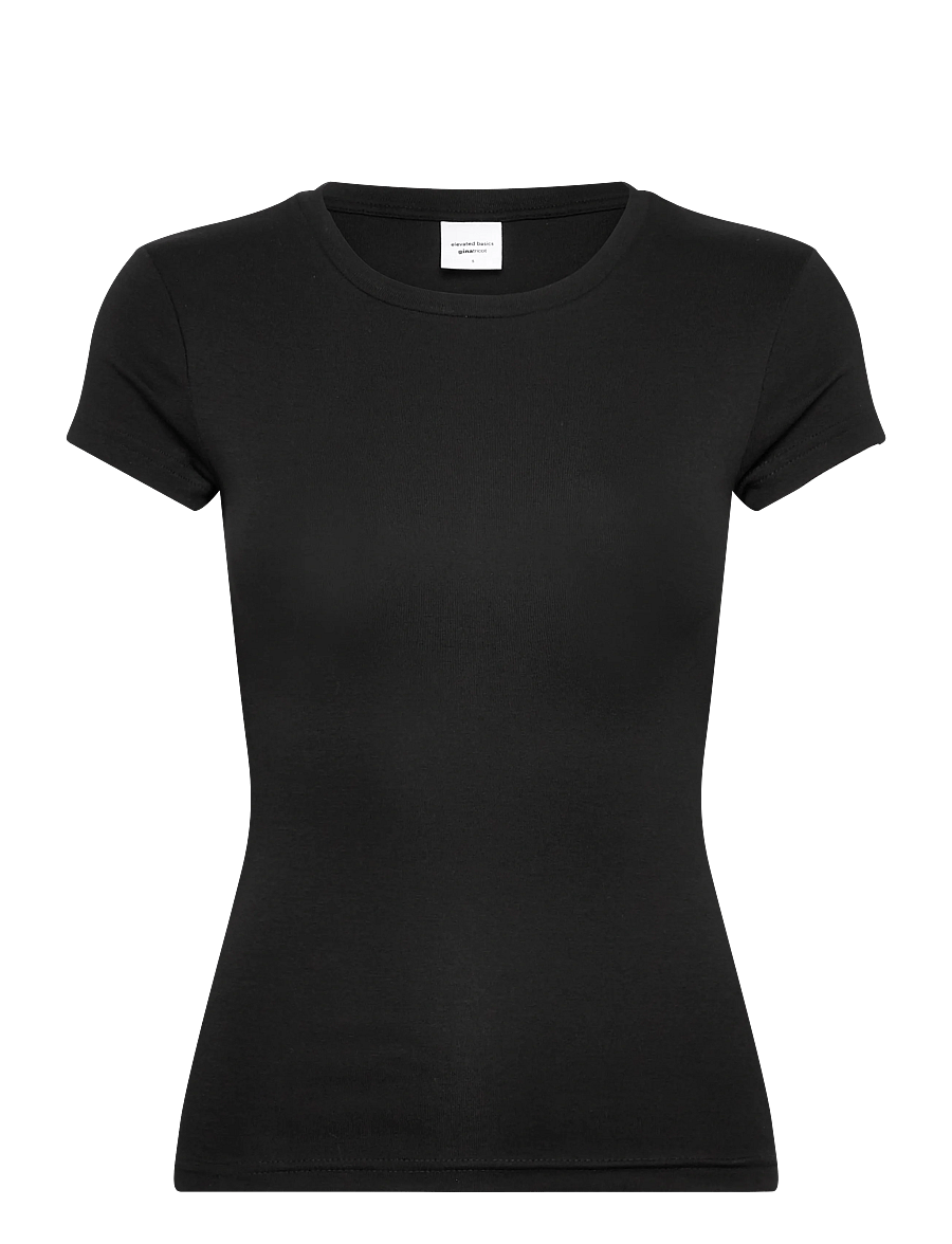 Gina Tricot - Perfect tight tee - t-shirts - black (9000) - 1