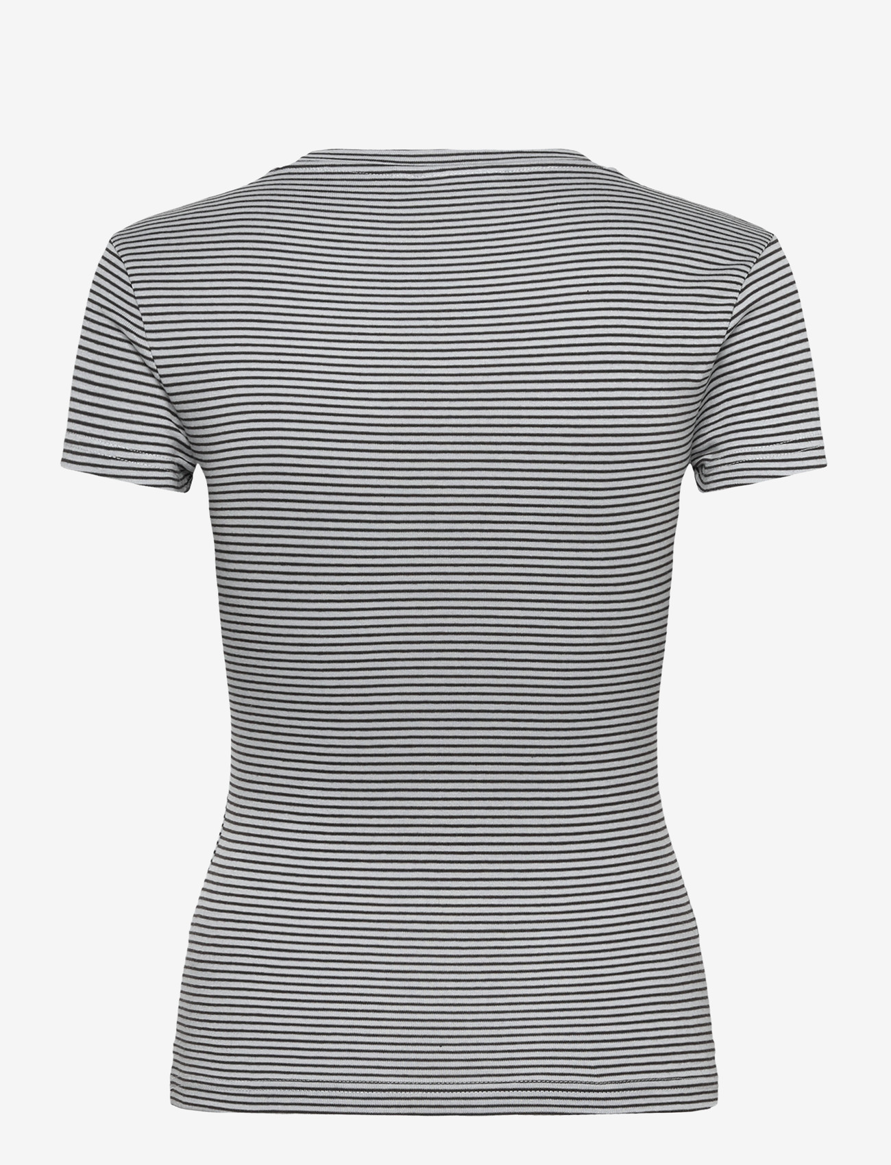 Gina Tricot - Perfect tight tee - t-shirts - brown/blue stripe - 1