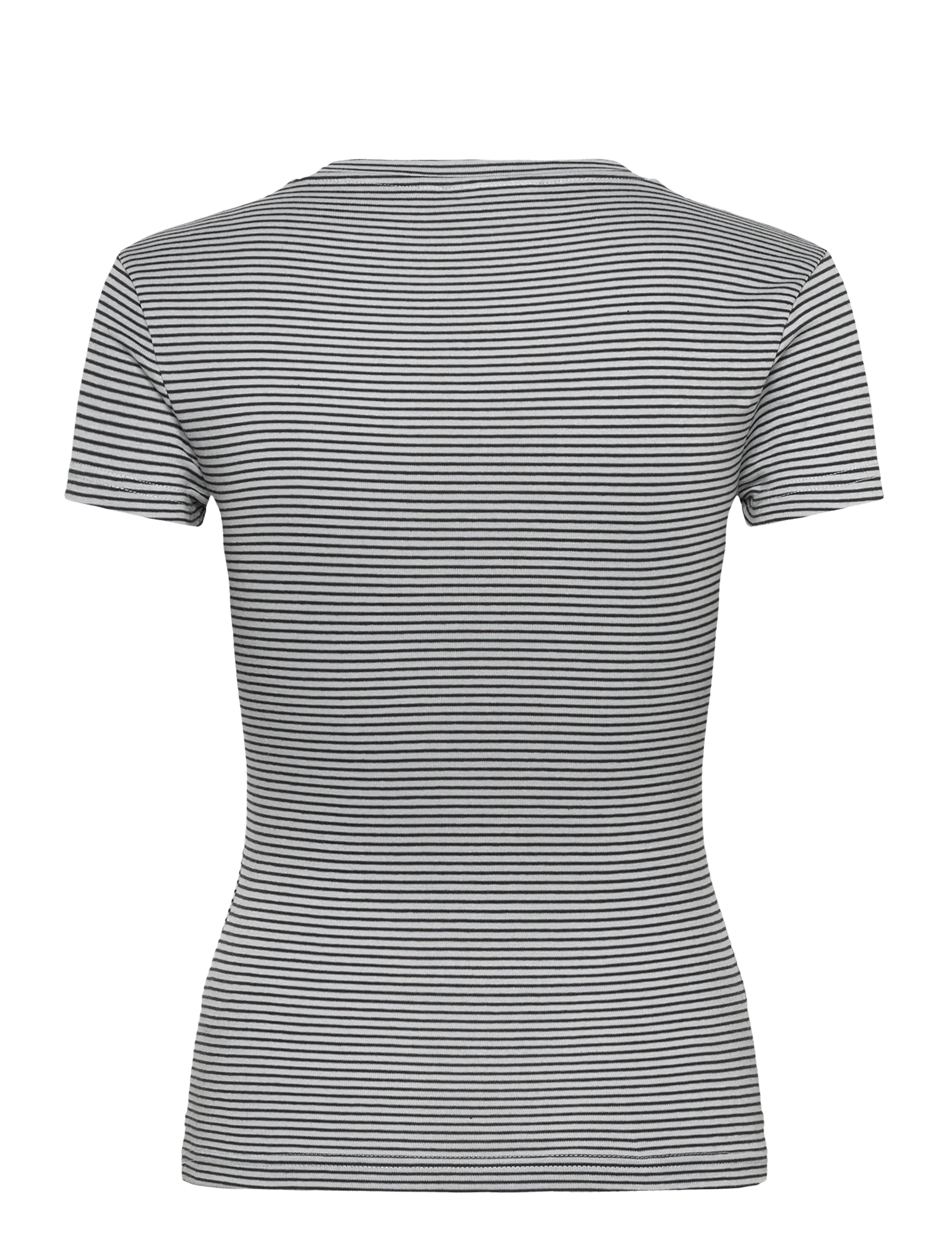 Gina Tricot - Perfect tight tee - t-shirts - brown/blue stripe - 1