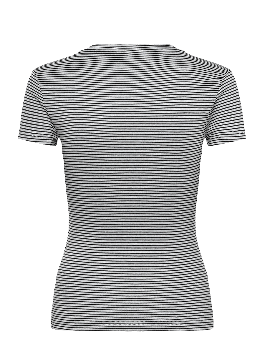 Gina Tricot - Perfect tight tee - t-shirts - brown/blue stripe - 2