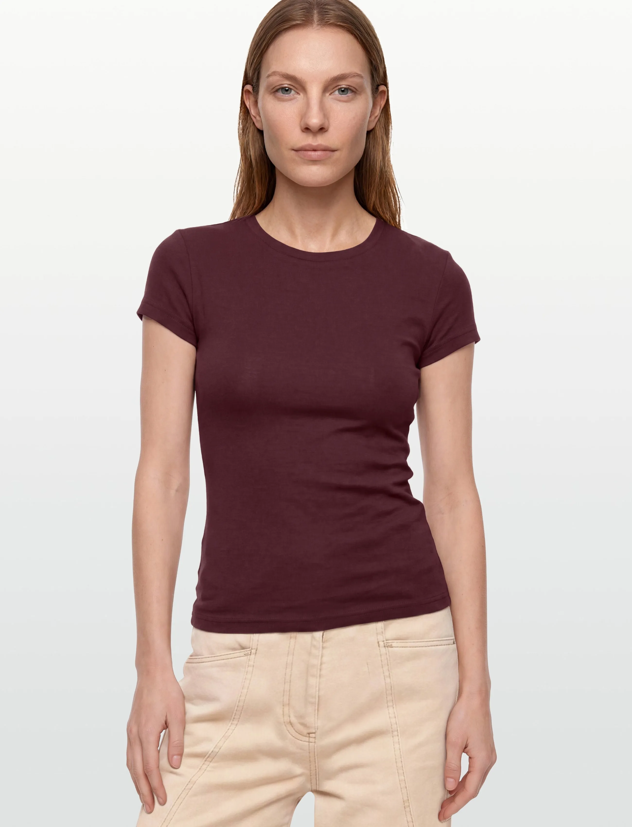 Gina Tricot - Perfect tight tee - t-särgid - decadent chocolate - 3