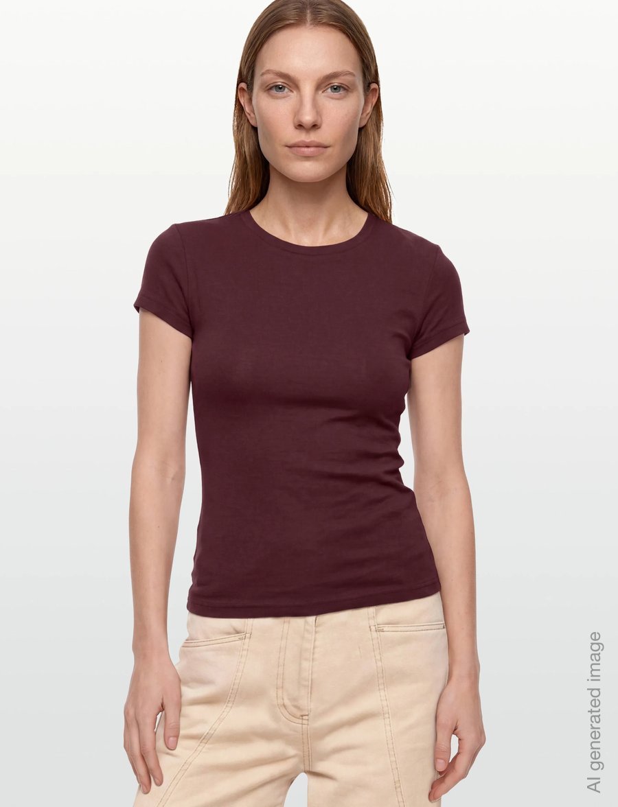 Gina Tricot - Perfect tight tee - t-särgid - decadent chocolate - 3