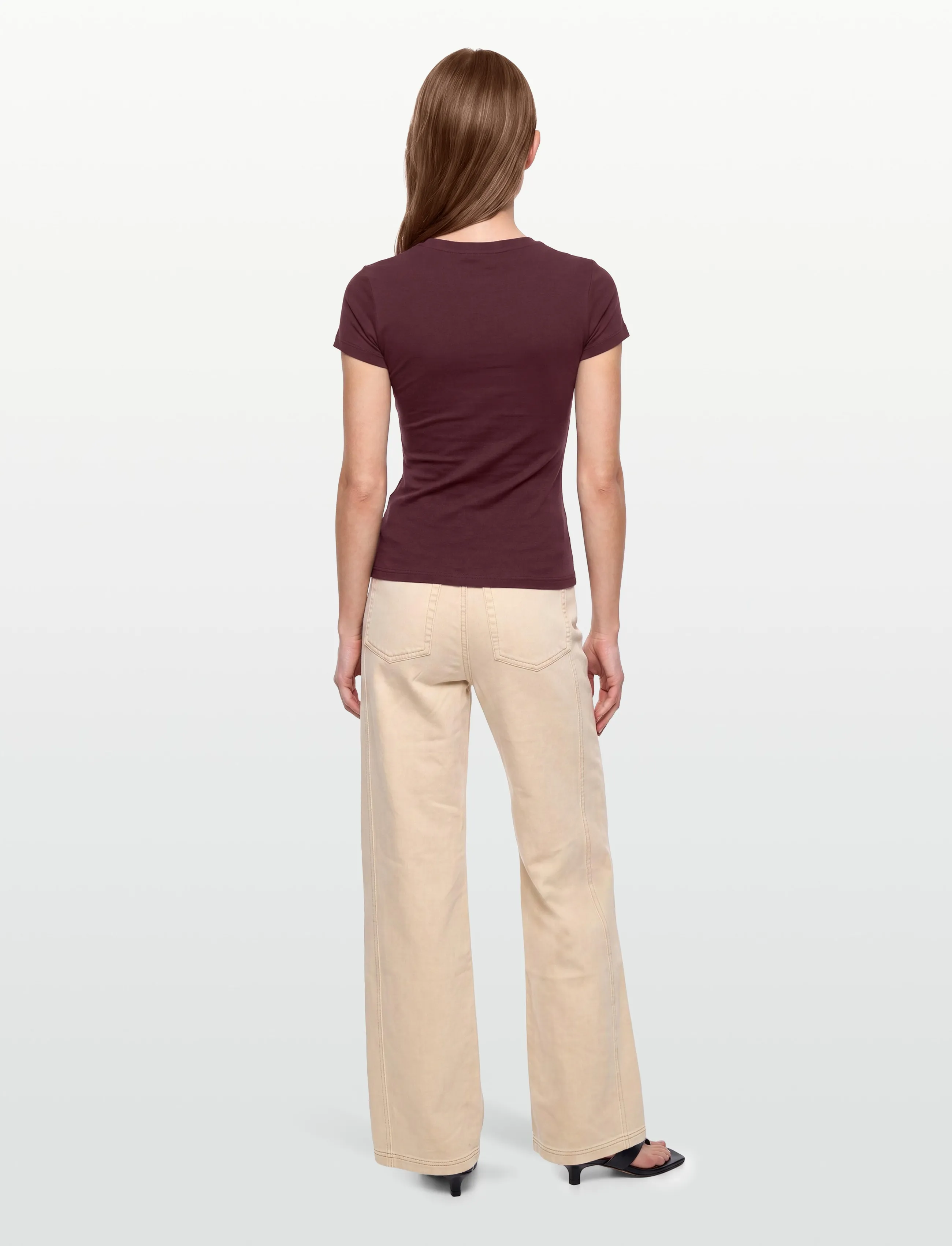 Gina Tricot - Perfect tight tee - t-särgid - decadent chocolate - 4